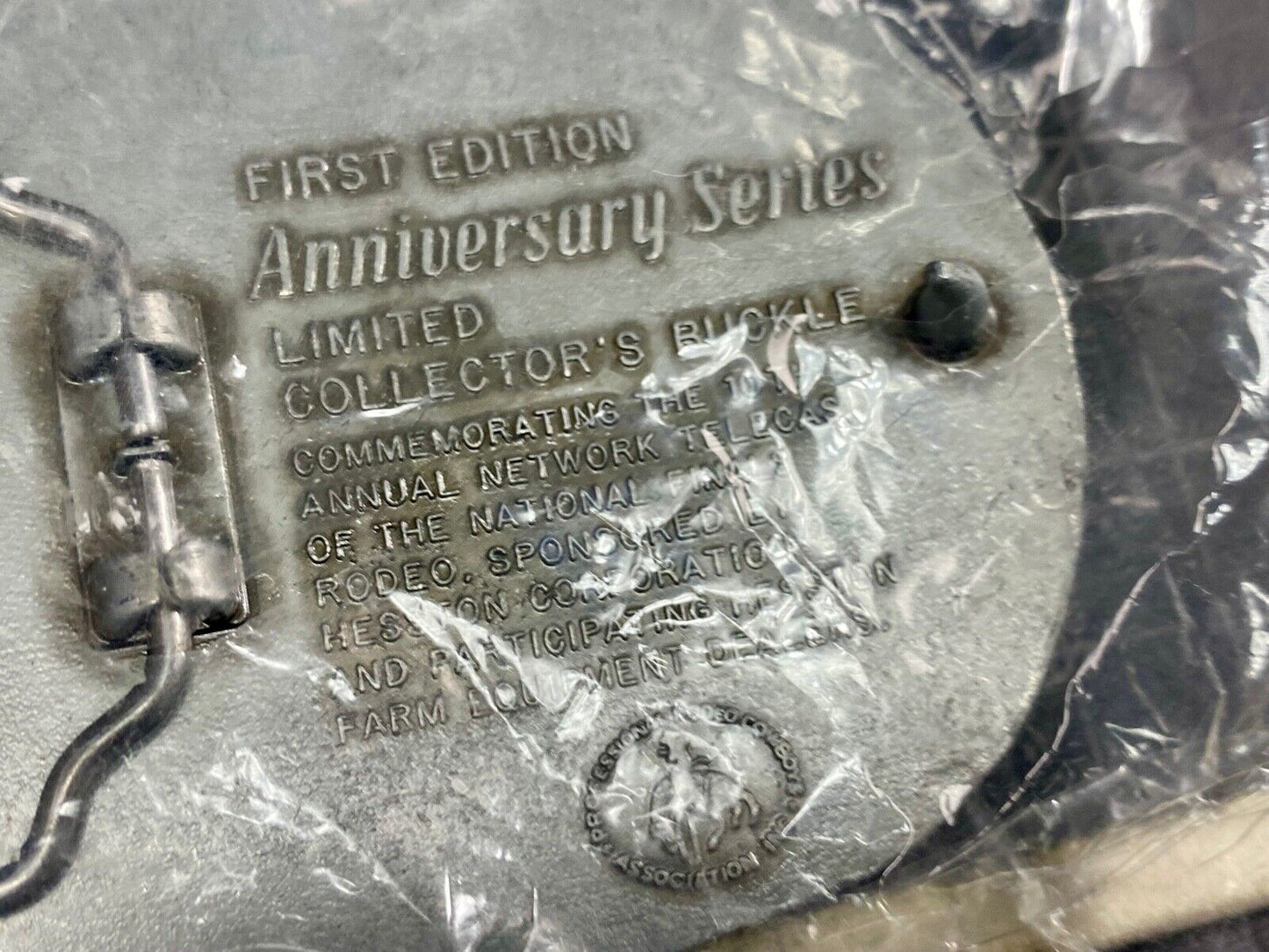 1983 Nos 25Th Anniversary 1St Edition National Finals Rodeo Nfr Belt Buckle