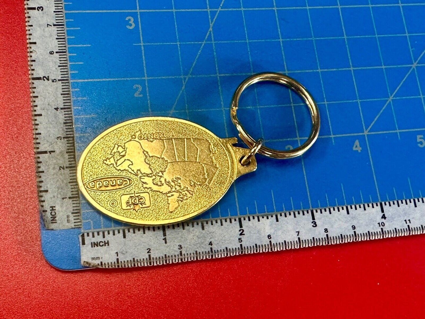Toronto Canada gold tone CDF Souvenir Keychain - Key Ring Chain