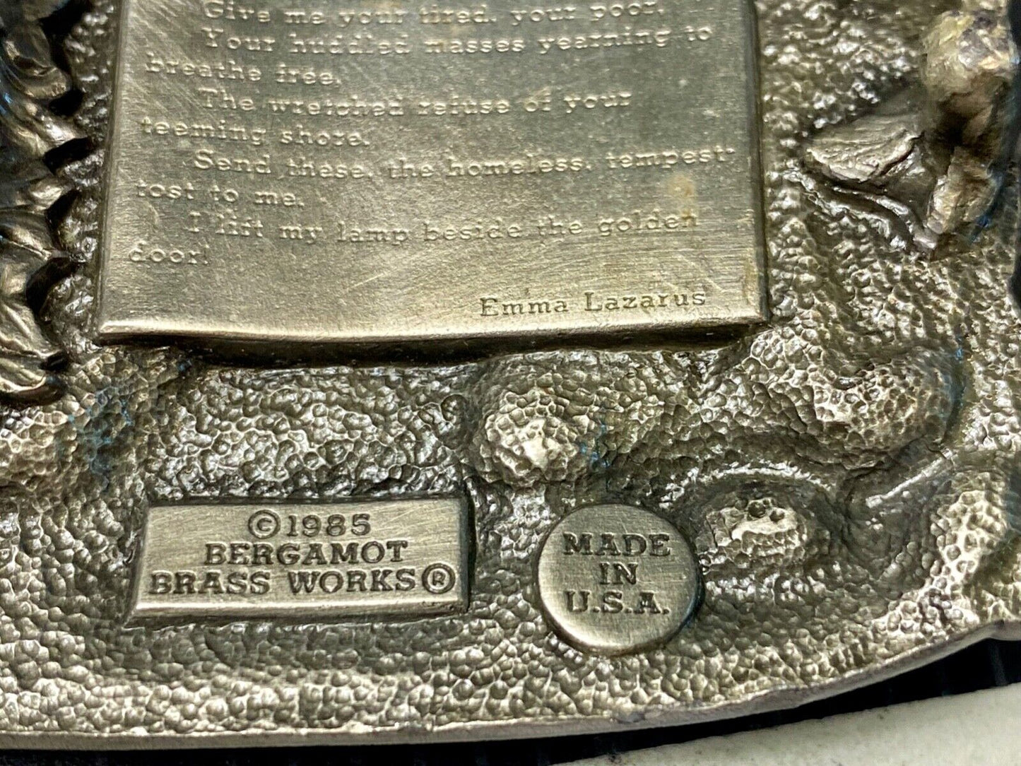 The Flame of Freedom - Statue of Liberty commemorative 1985 bergamot belt buckle