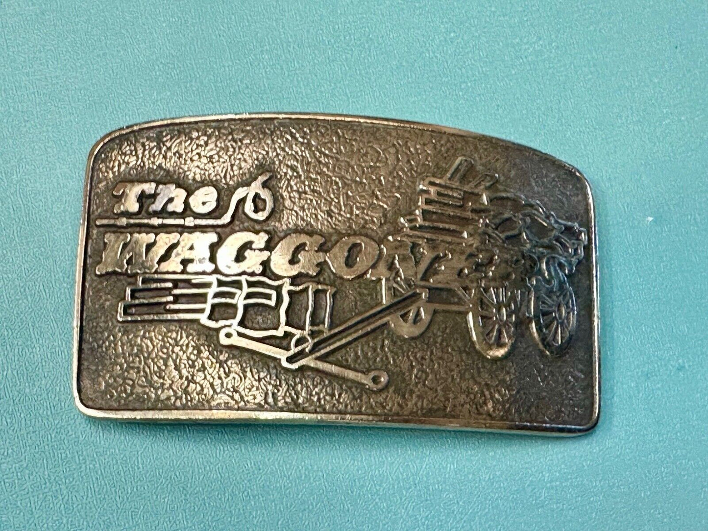 The Waggoners Vintage Trucking company advertising solid bronze belt buckle