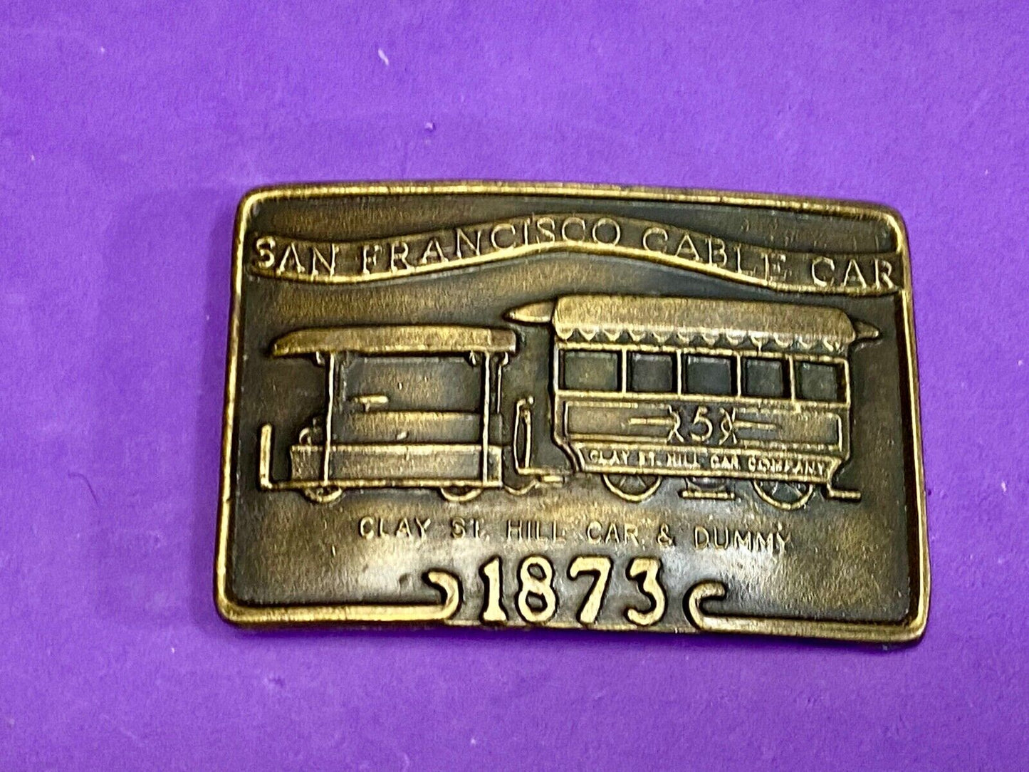 The History Of The San Francisco California Cable Car Transportation Belt Buckle