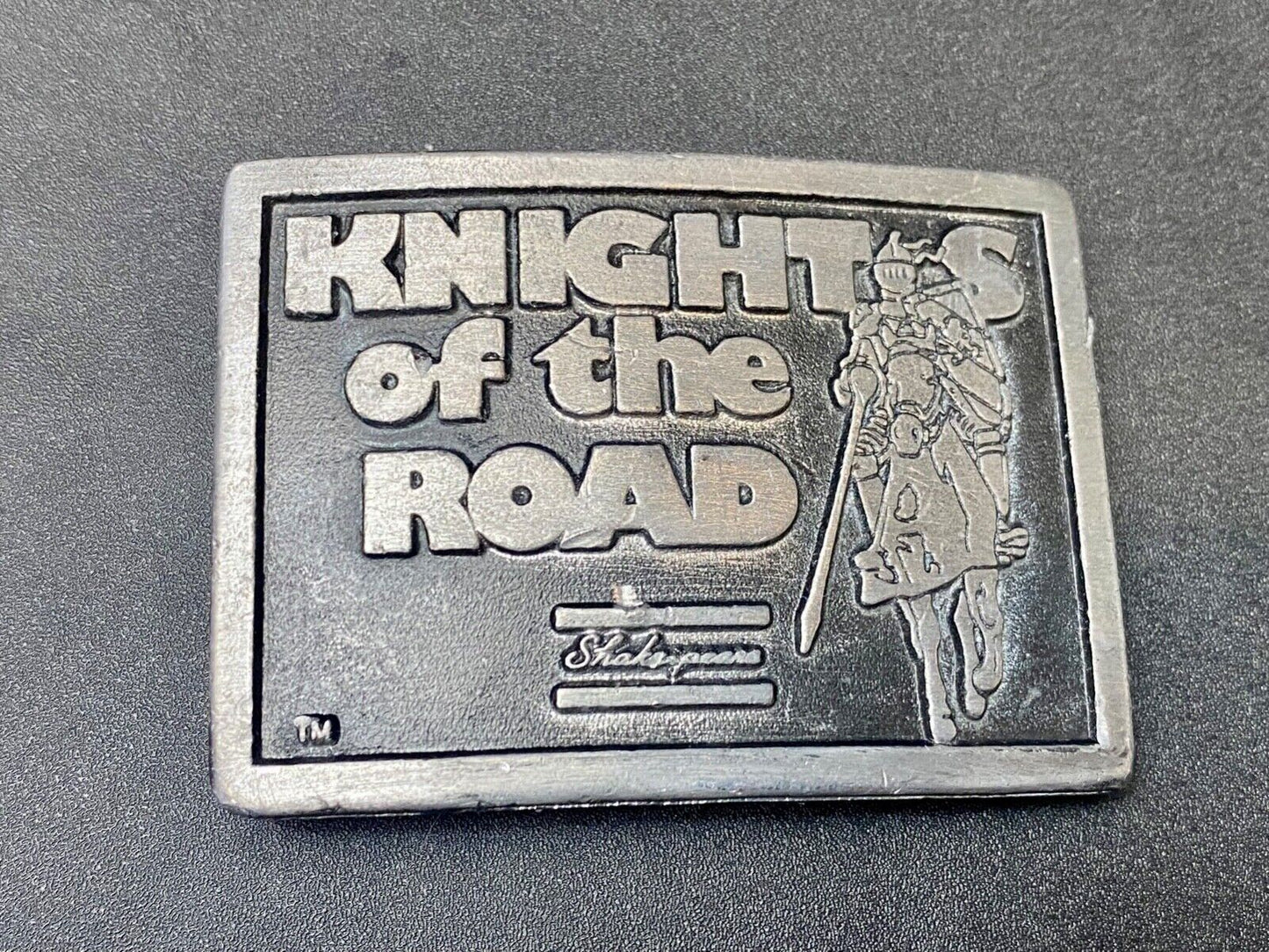 Vintage KNIGHTS OF THE ROAD SHAKESPEARE'S BELT BUCKLE!