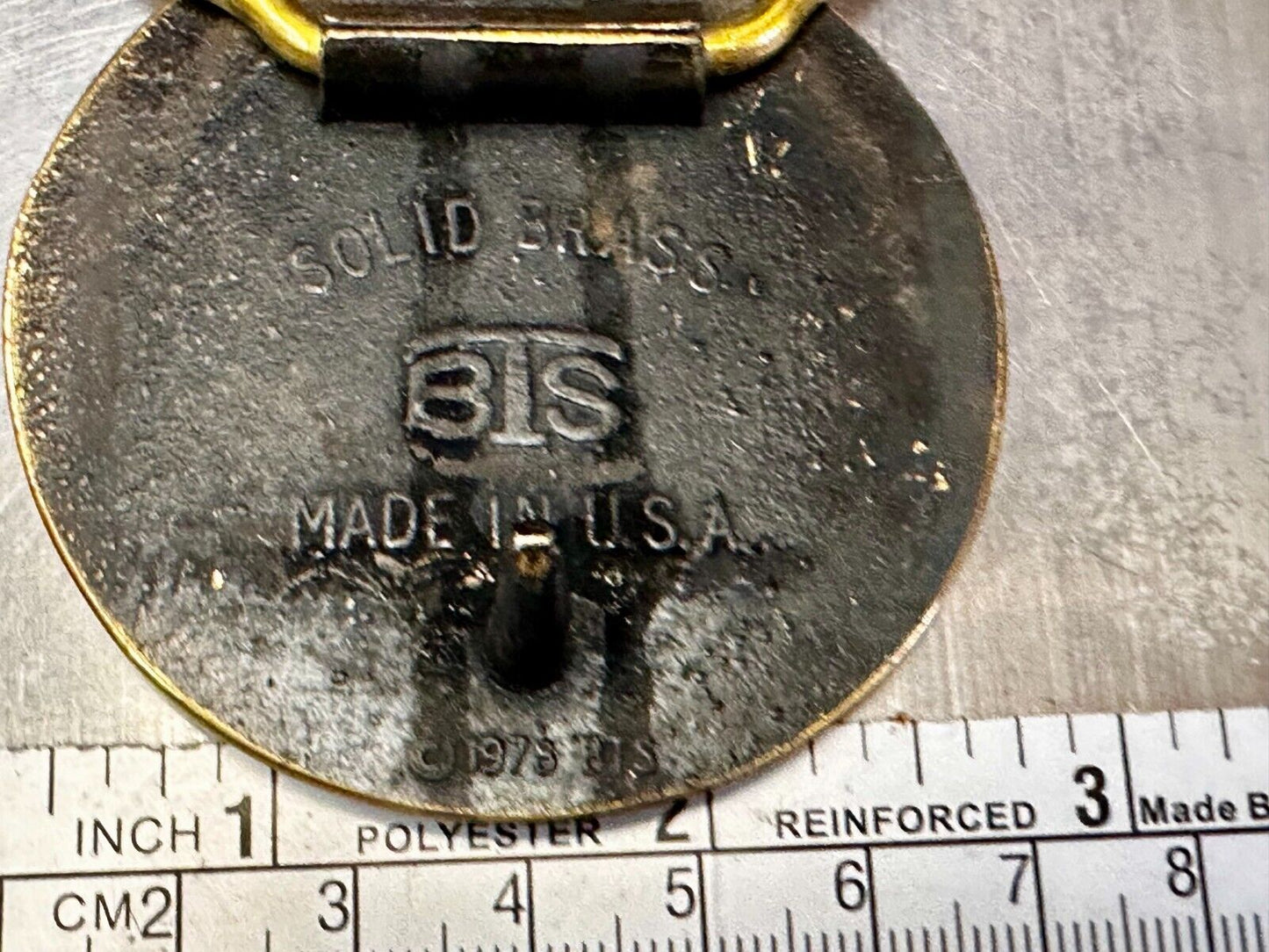 Bell System Telephone Telegraph Company Solid Brass Vintage 1978 BTS Belt Buckle