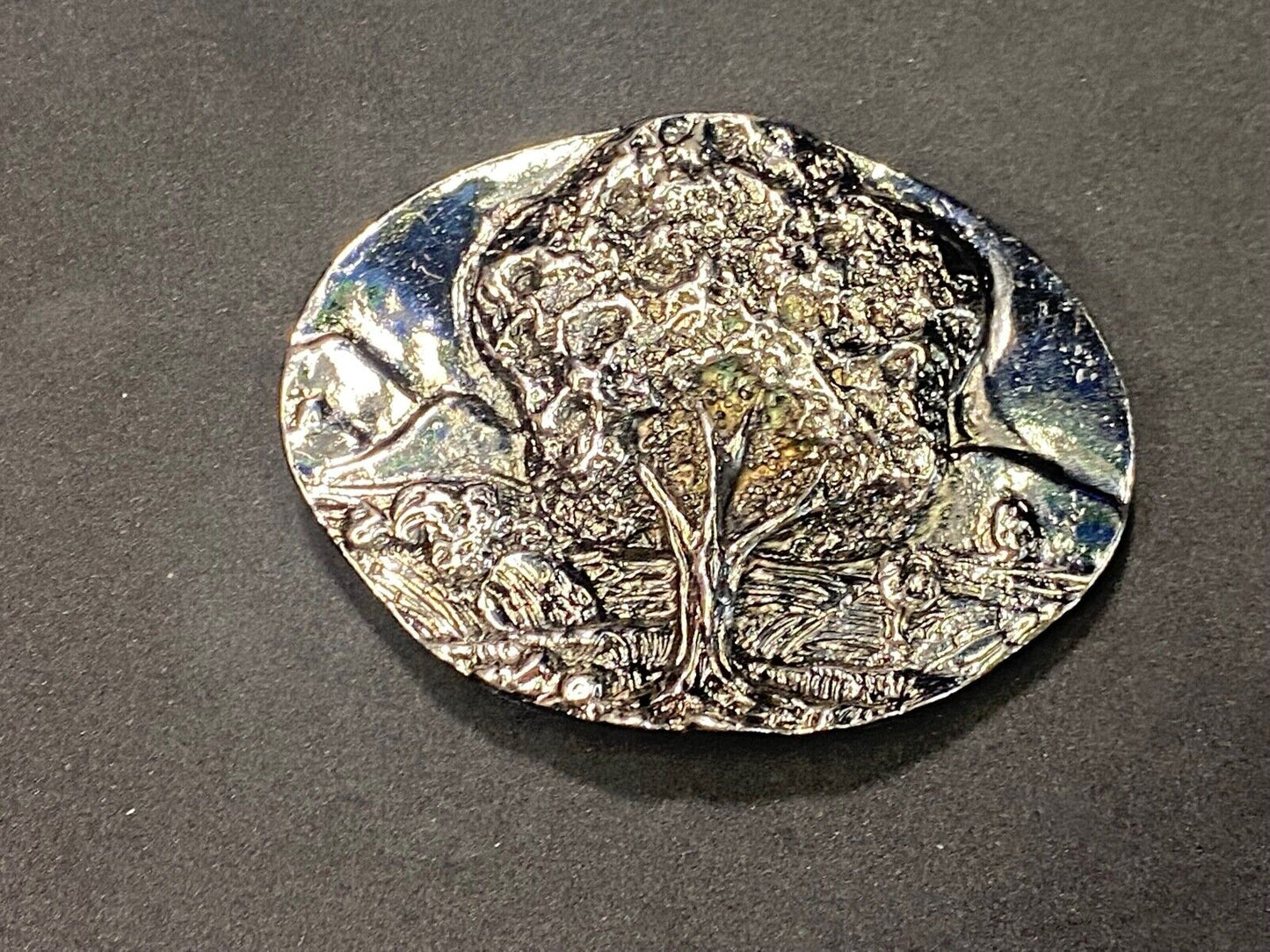 Beautiful Tree. Amazing Detail! Silver Color Scarf Tie Clip