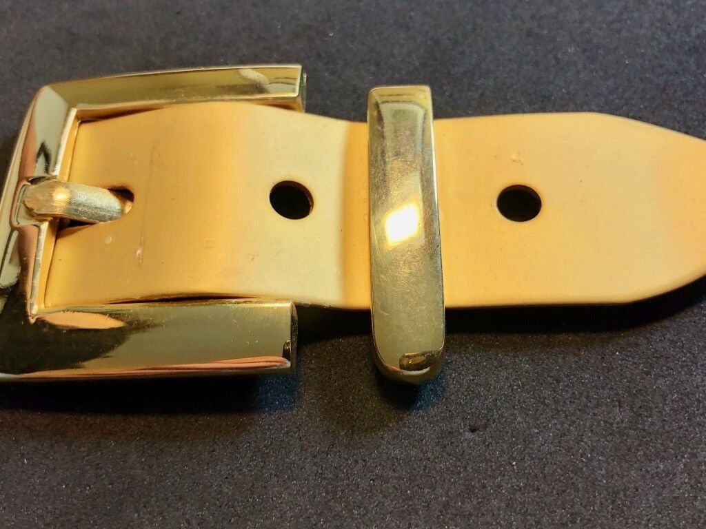 Vintage 2 piece Dress Brass Tone? Belt Buckle