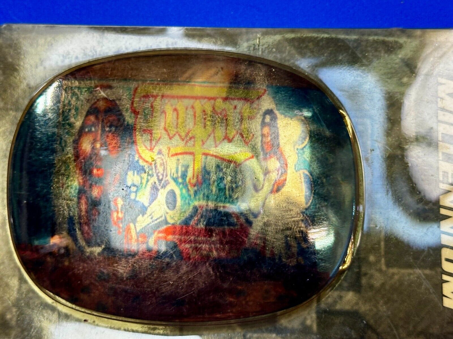 2Pac Tupac Shakur Hologram Style NOS Rap Music Legend Millennium Belt Buckle