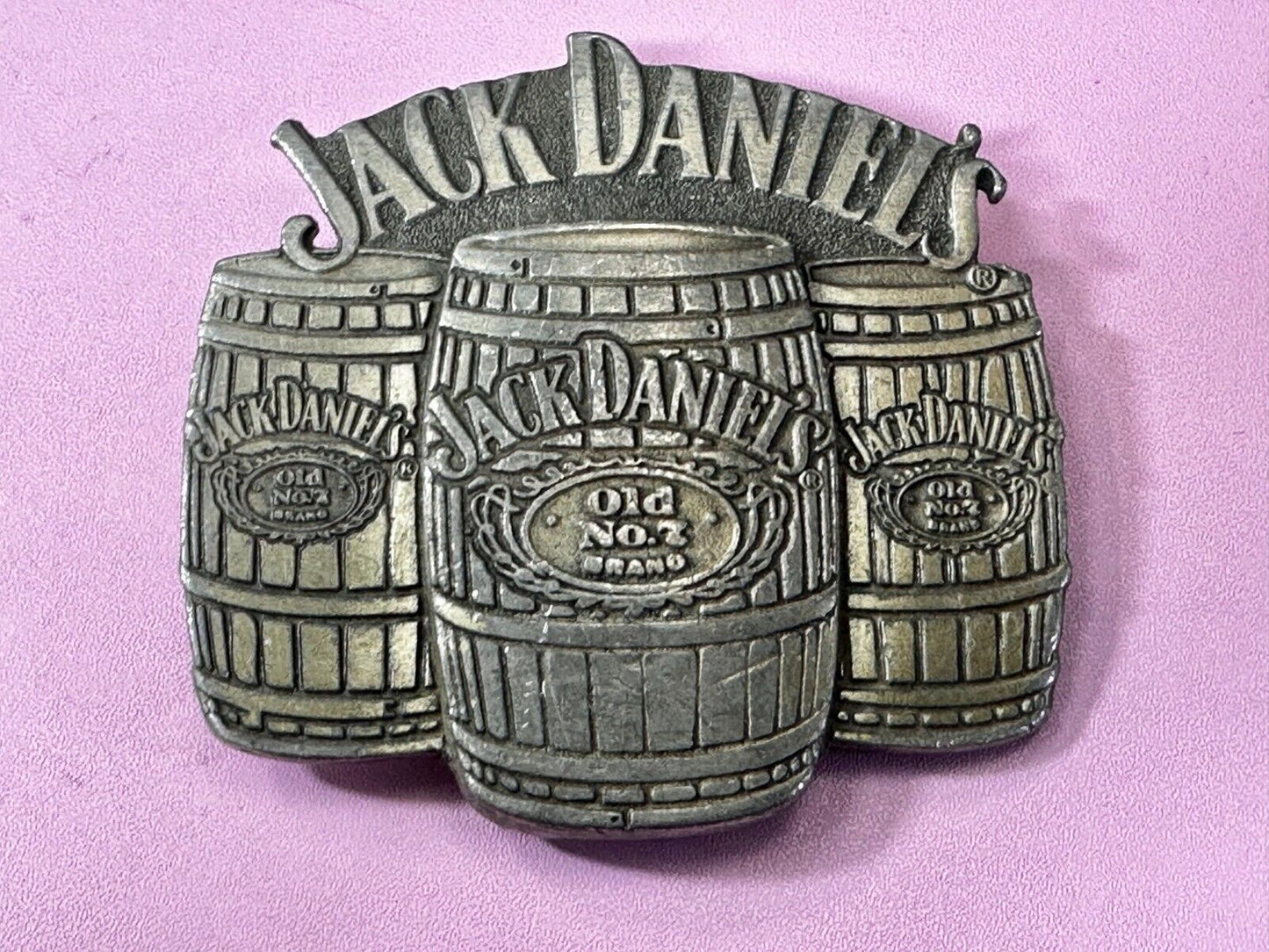 3 Barrels of JACK DANIELS Old No. 7 TN Whiskey 2005 Belt Buckle