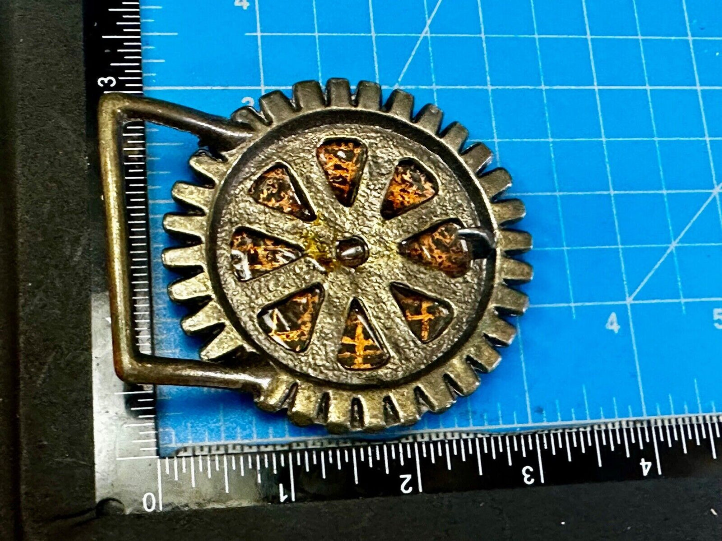 Artisan Metalworker Green Email Art Project - Beautiful Vintage Belt Buckle