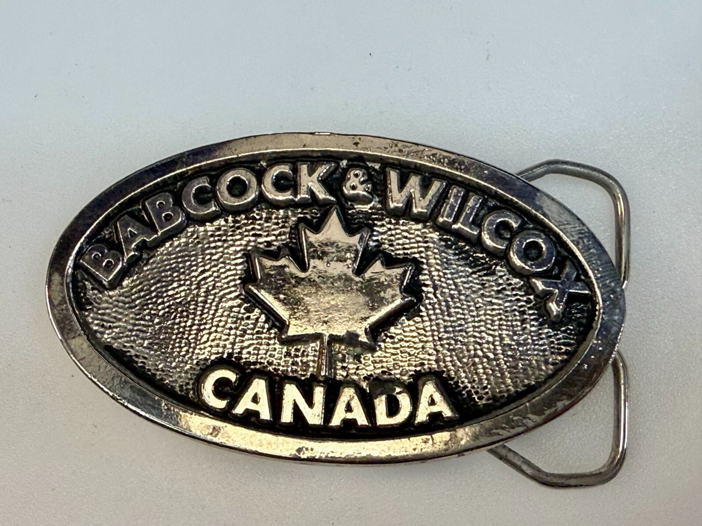 BABCOCK & WILCOX CANADA Clean Energy Com. Silver Tone Commemorative Belt Buckle