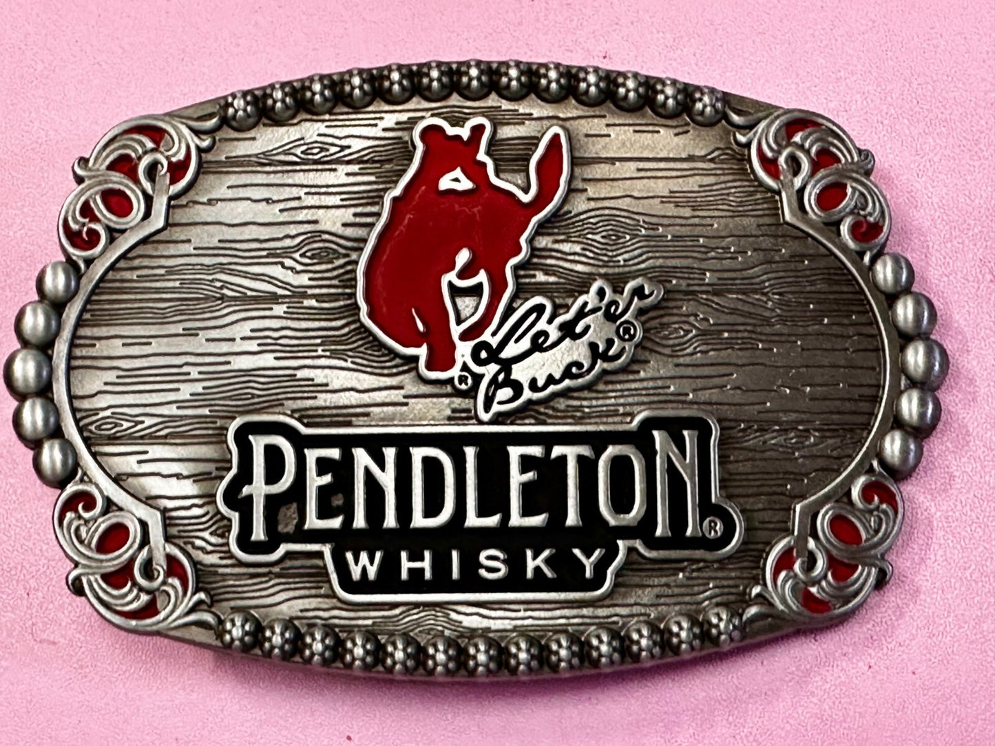 2023 Pendleton Whiskey Let'er Buck Rodeo Cowboy Montana Silversmiths Belt Buckle
