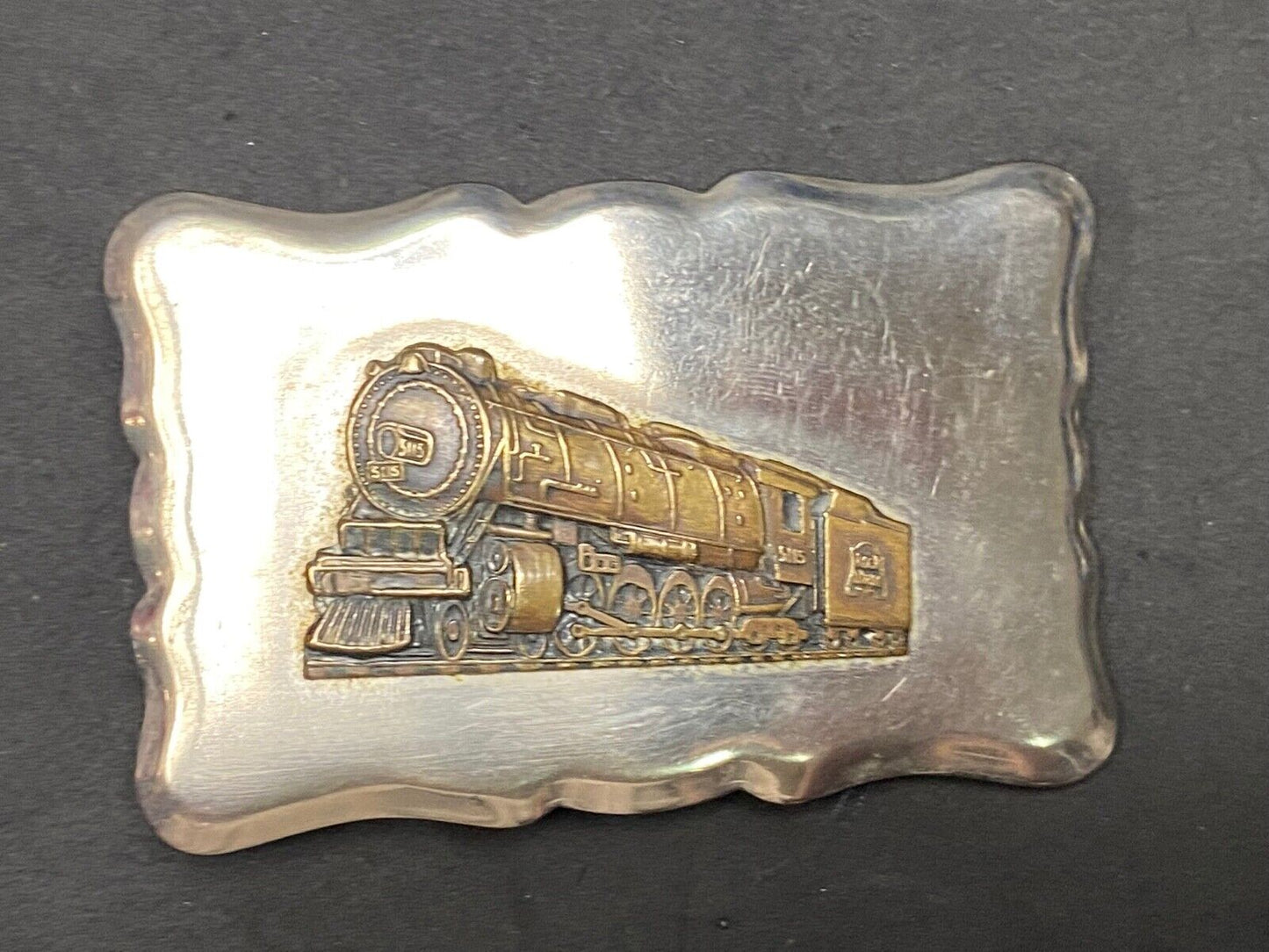 Train Steam engine Vintage western belt buckle