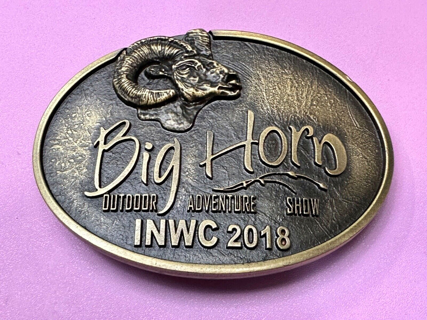 BIG HORN SHOW 2018 Outdoor Adventure Inland N.W. INWC Spokane WA Belt Buckle