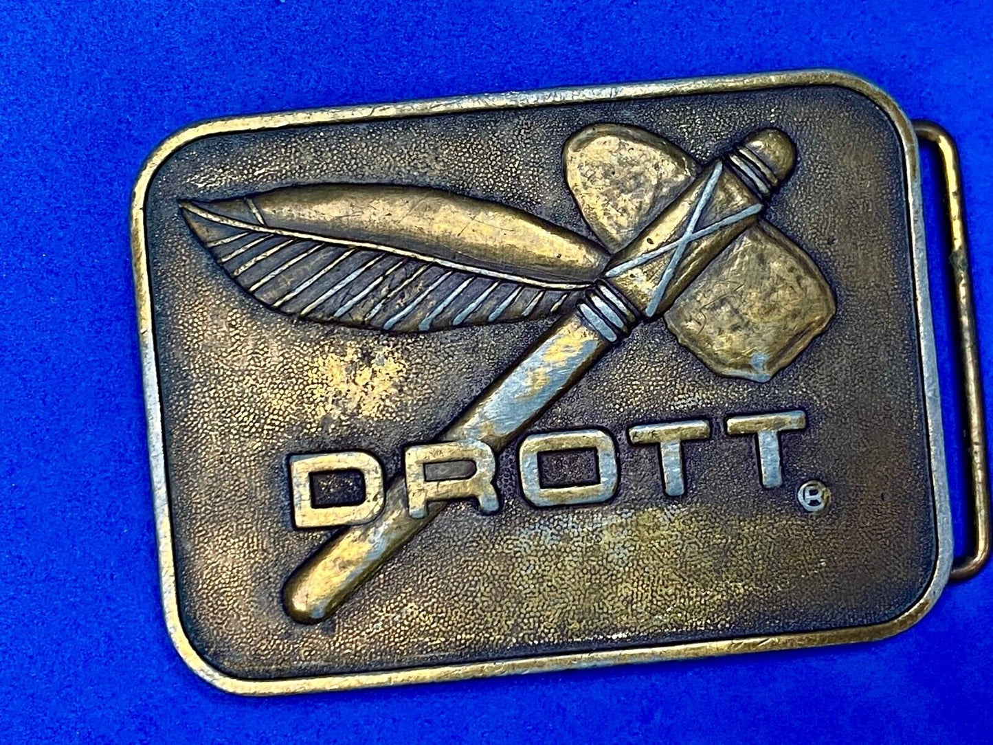 Vintage Drott Manufacturing Company Crane Construction Company belt buckle