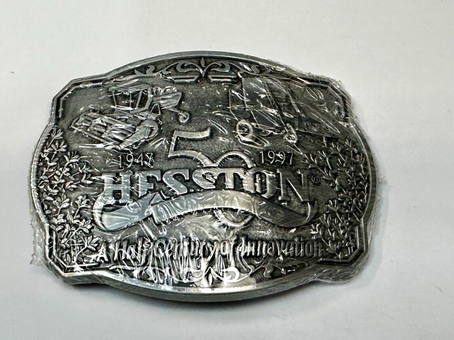 1997 ADM NATIONAL FINALS RODEO ADULT NFR NOS 50 YEAR ANNIVERSARY BELT BUCKLE