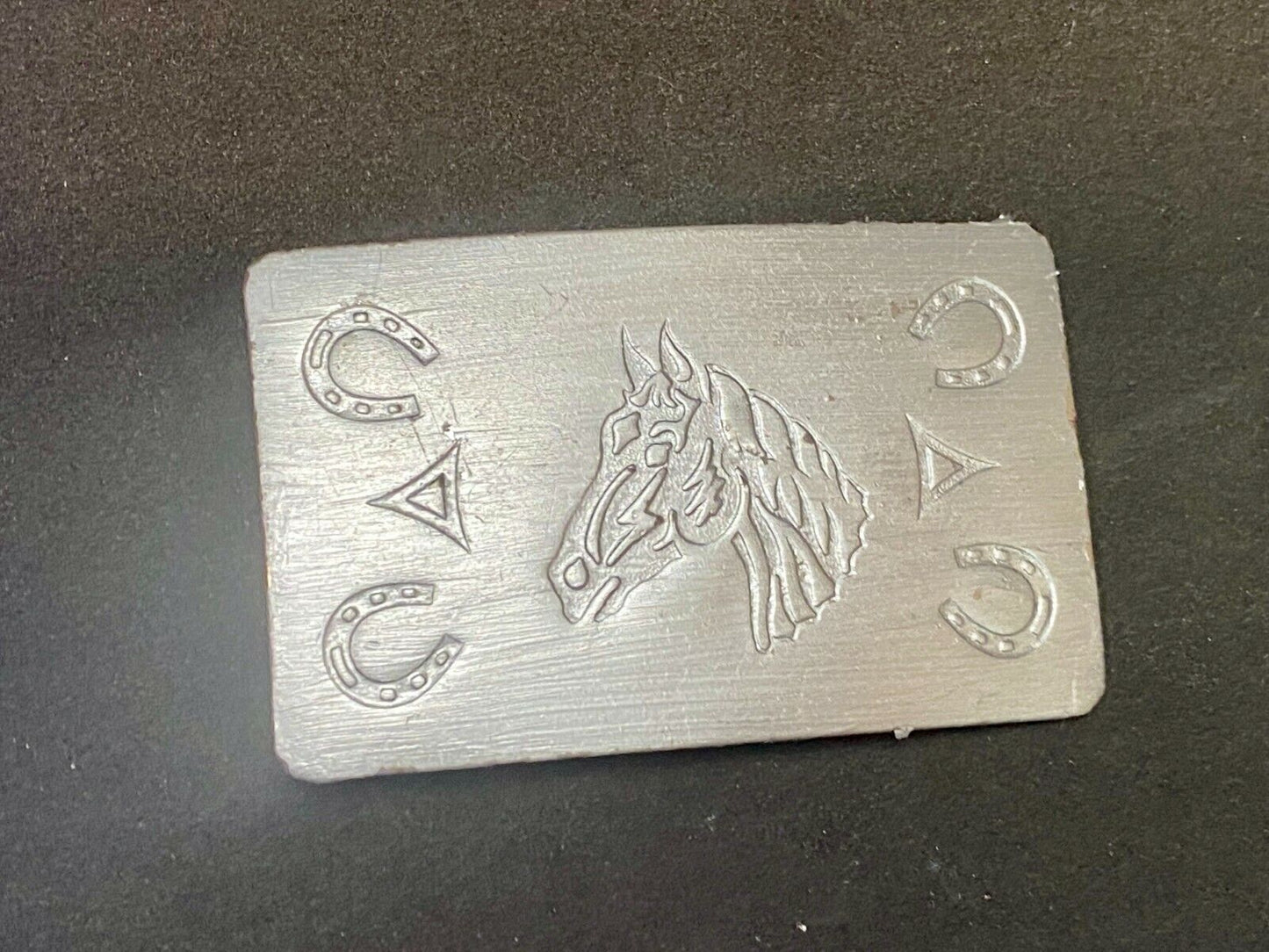 Vintage Chambers Belt Co. Usa Horse Head Belt Buckle Horseshoes Wear