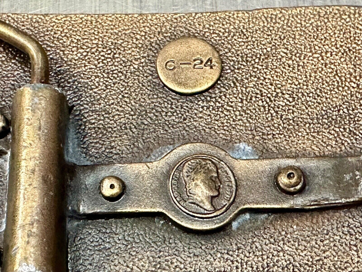 Vintage Bicentennial - Spirit of America Patriotic USA bergamot belt buckle