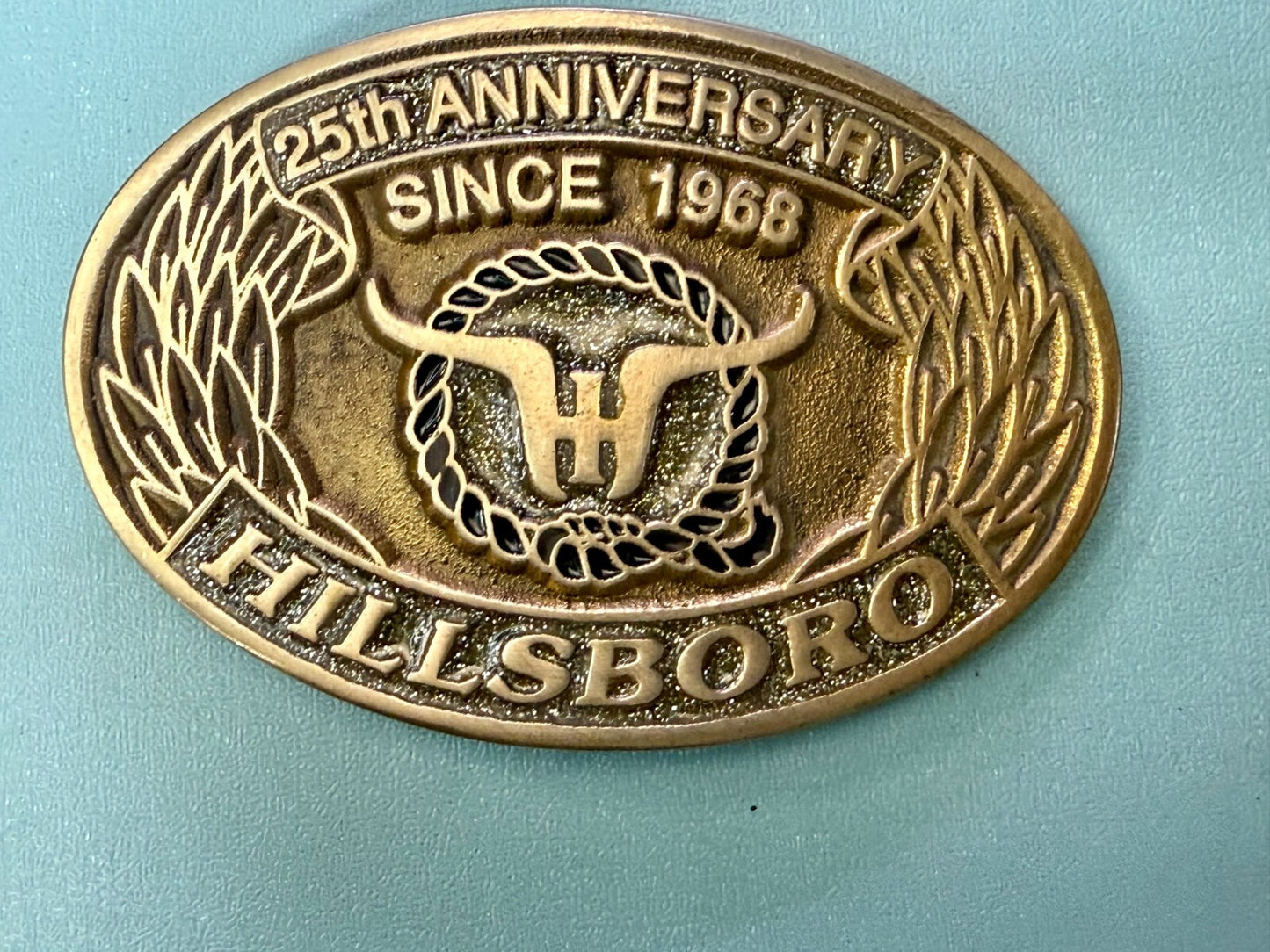 25th Anniversary Since 1968 Hillsboro Solid Brass Limited DynaBuckle Belt Buckle
