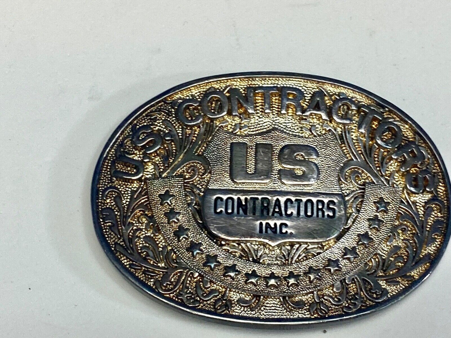 Us Contractors Inc Western Flower Swirl Belt Buckle By O.C. Tanner