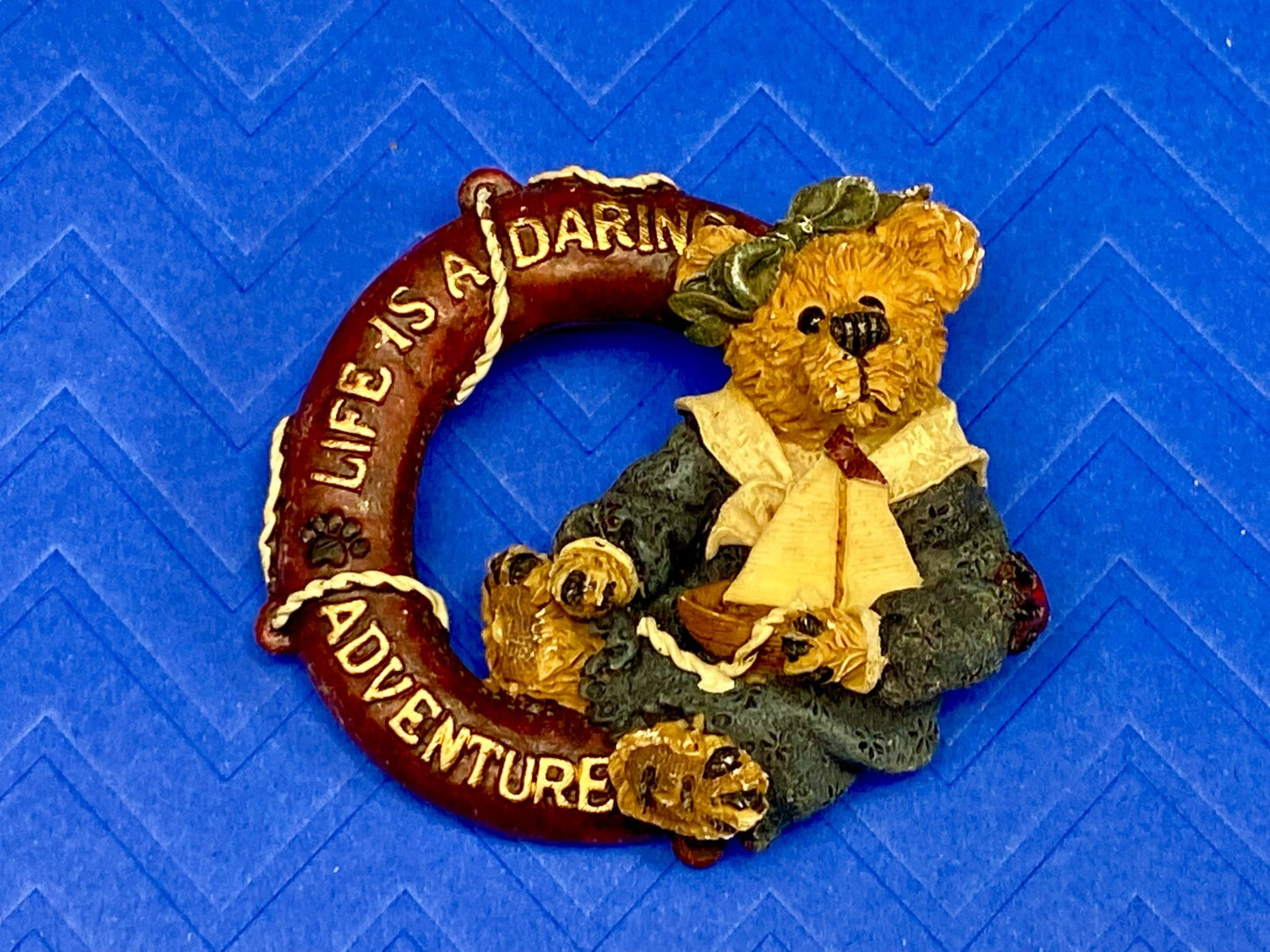 Adorable Teddy Bear Life is a Daring Adventure Brooch Pin