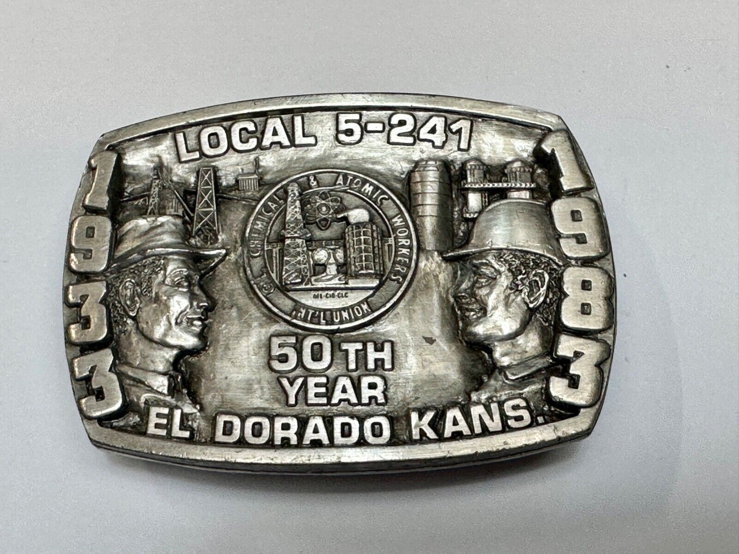 1983 El Dorado Kansas Local union 5 241 50th year celebration belt buckle