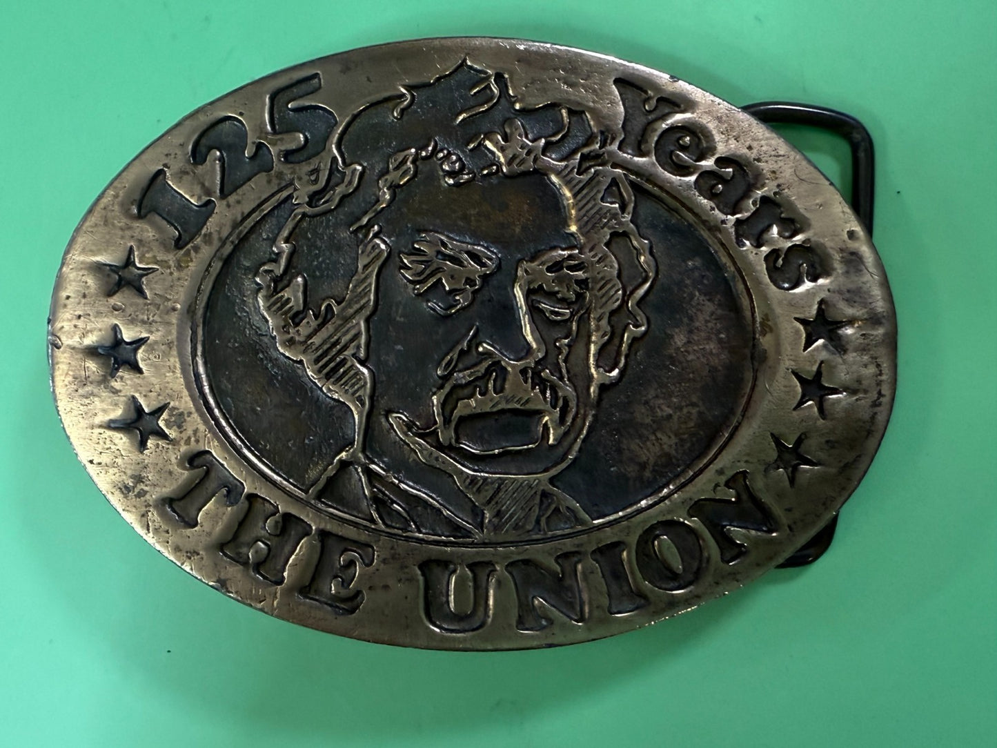The Union American Civil War 125 Years Grant Clemens Twain Cal Metal Belt Buckle