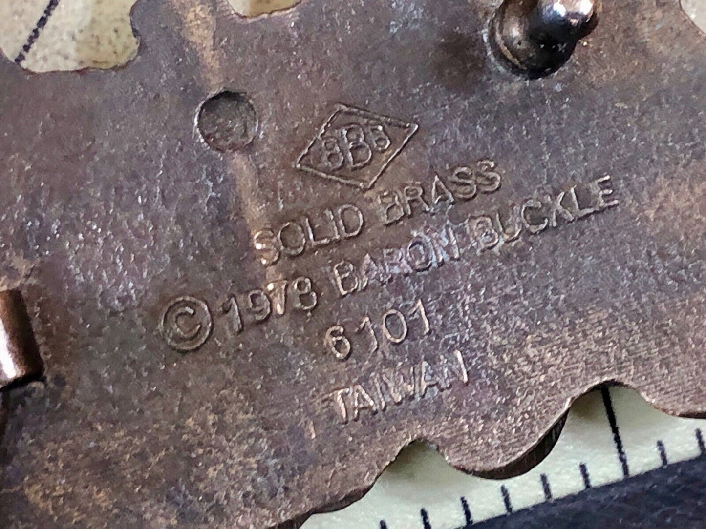 Vintage 1976 Steam Locomotive Rr Western Rail Road Brass Belt Buckle By Baron