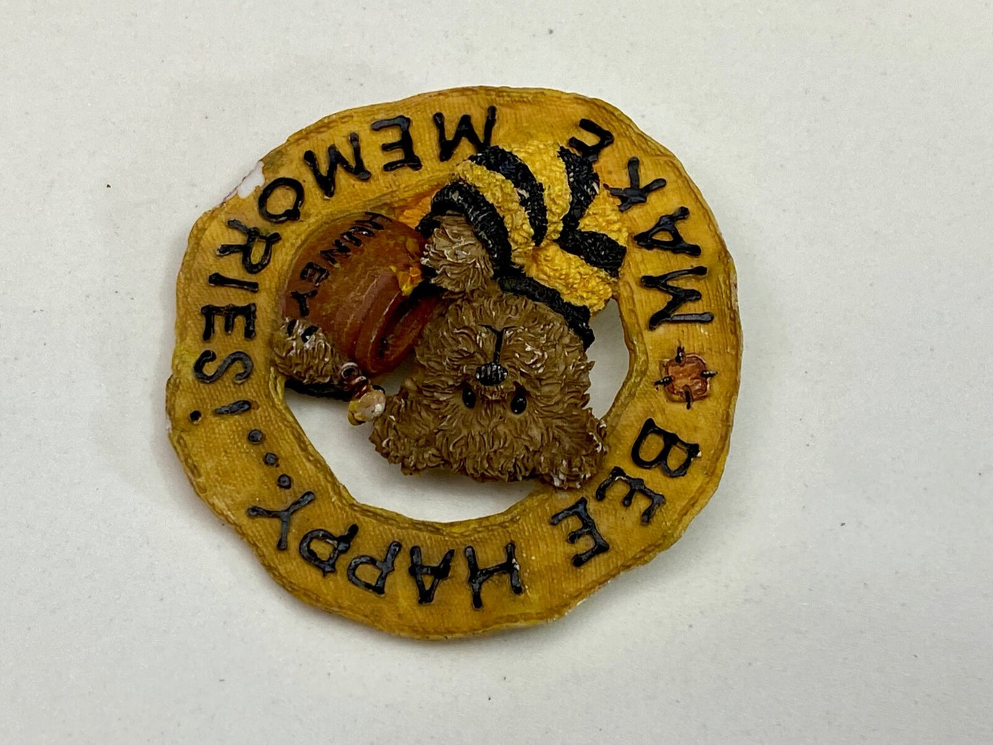 BEE happy, make memories, Adorable Boyds Bears & Friends Brooch Pin