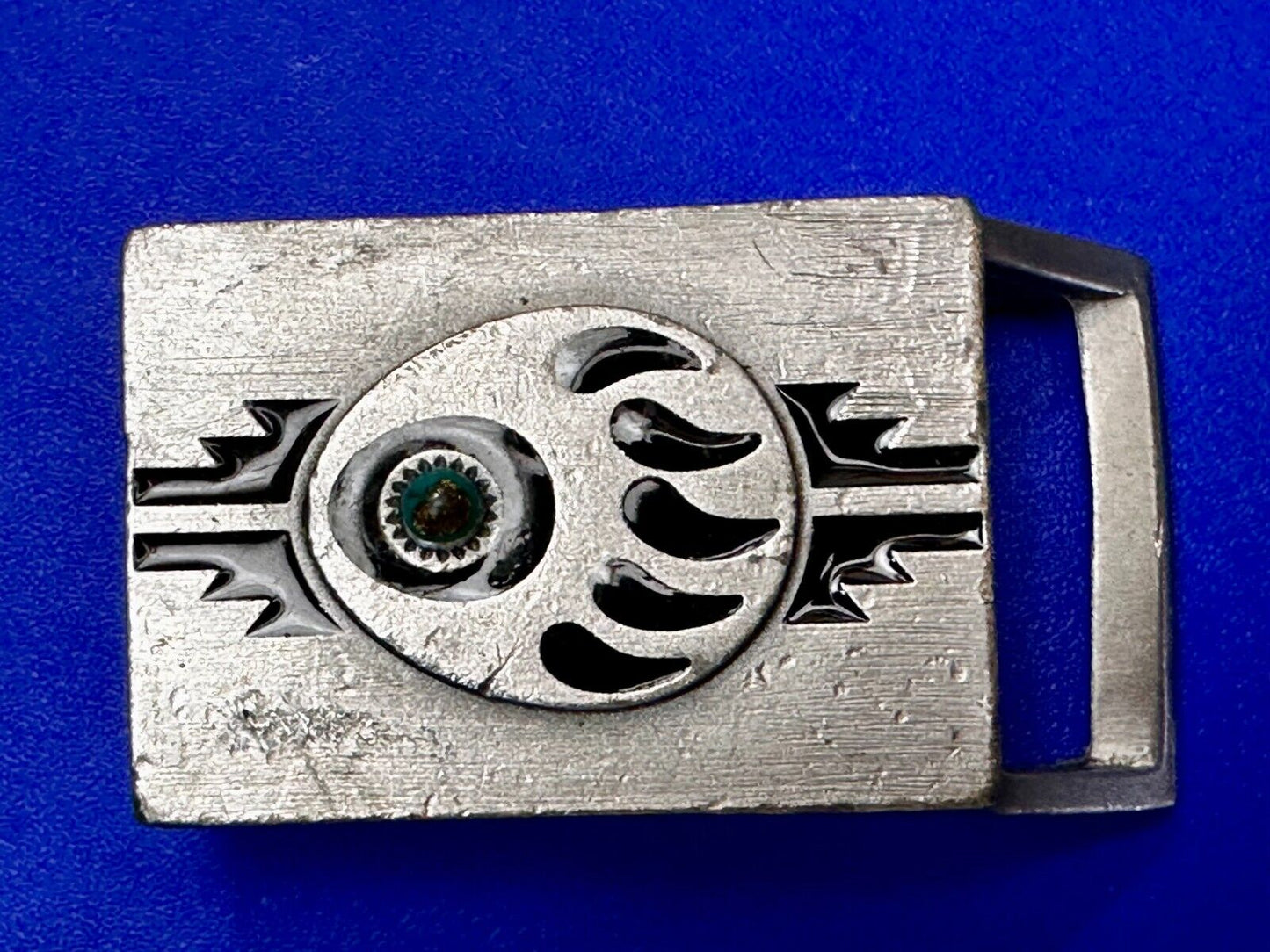 Bear Paw Native American Indian Vtg 1998 Southwestern Small Siskiyou Belt Buckle
