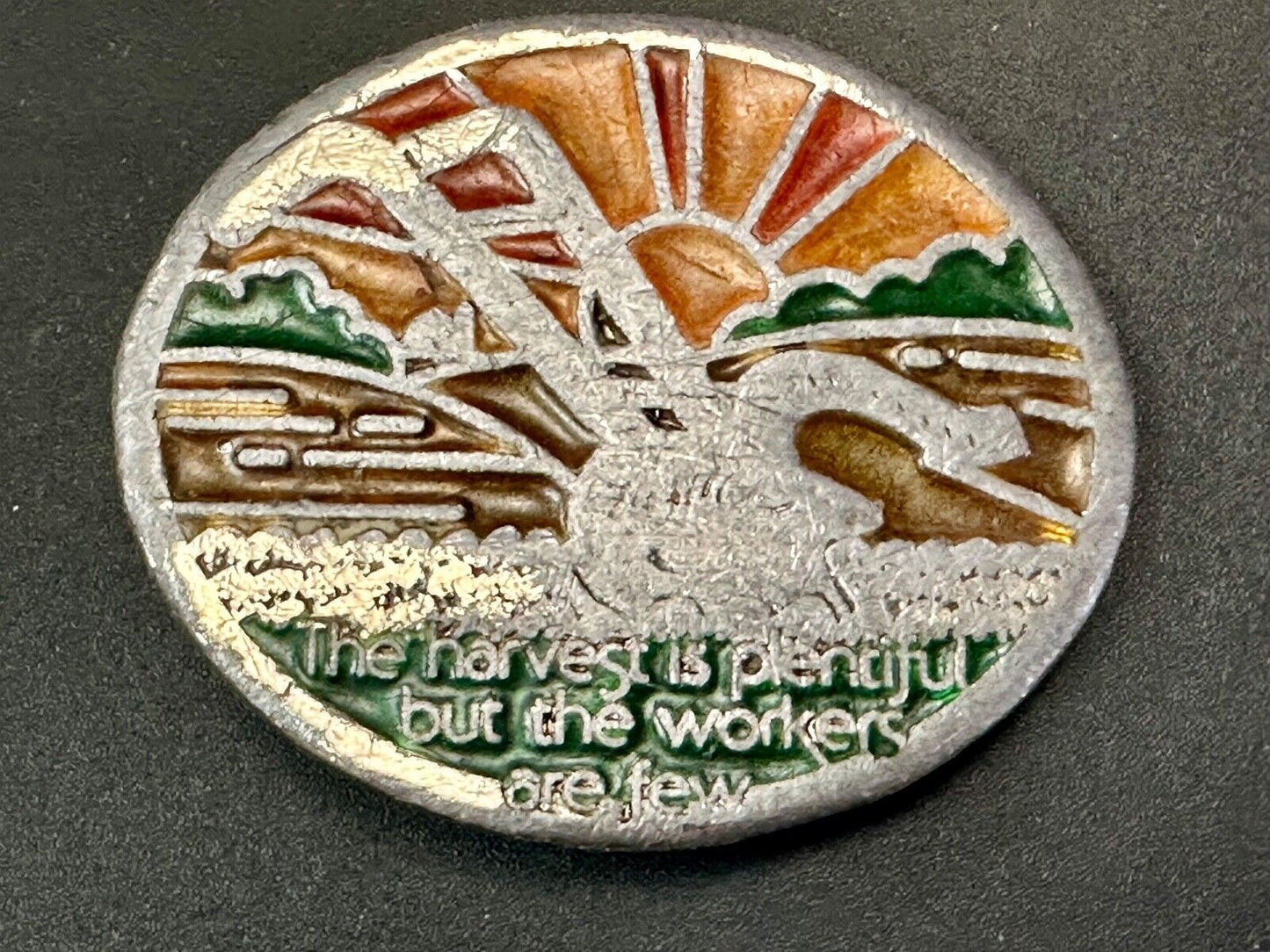 The Harvest is plentiful but the workers are few Farming belt buckle