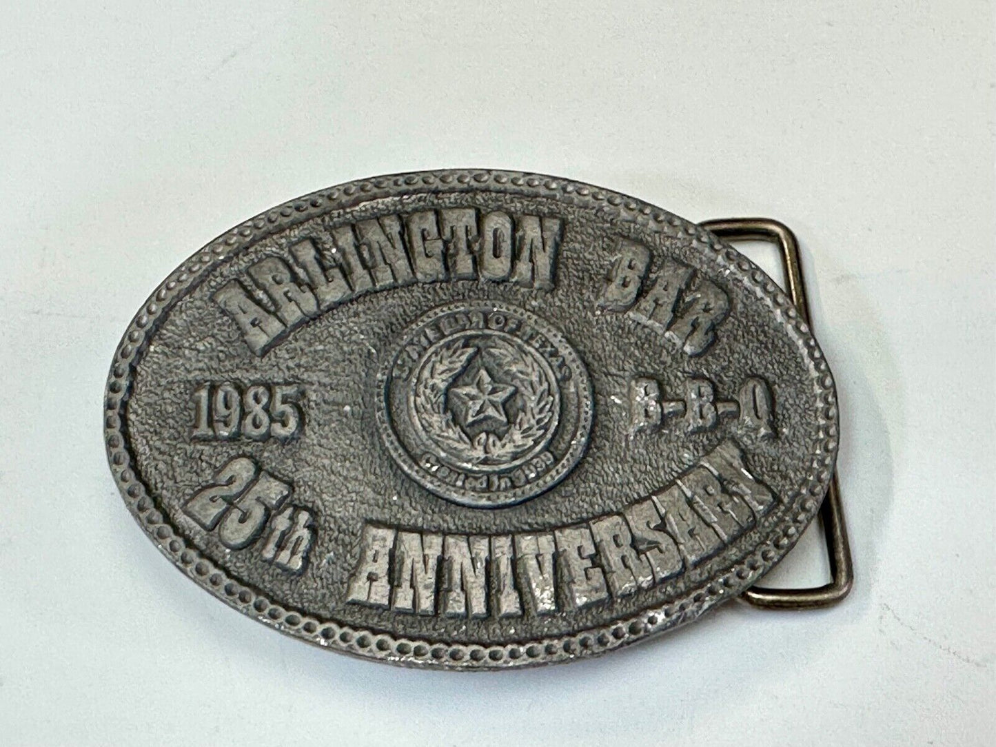 Texas Lawyer State Bar Assn. - Arlington Bar 25th Anniversary BBQ belt buckle