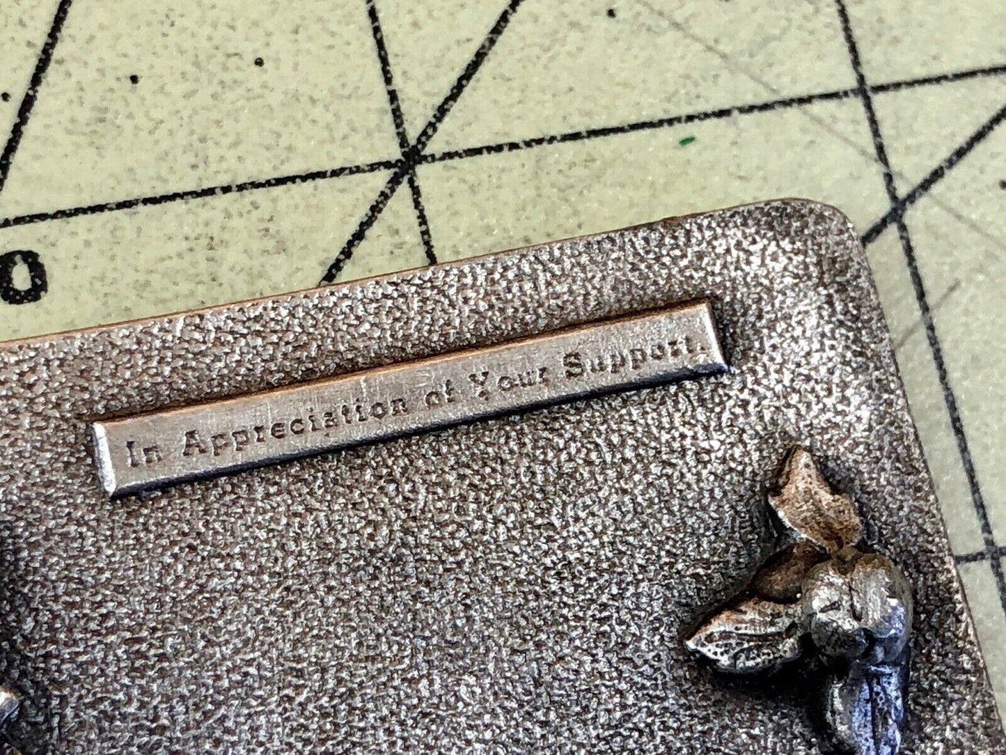 vintage Elanco Sonalan belt buckle - in appreciation for your support farmers