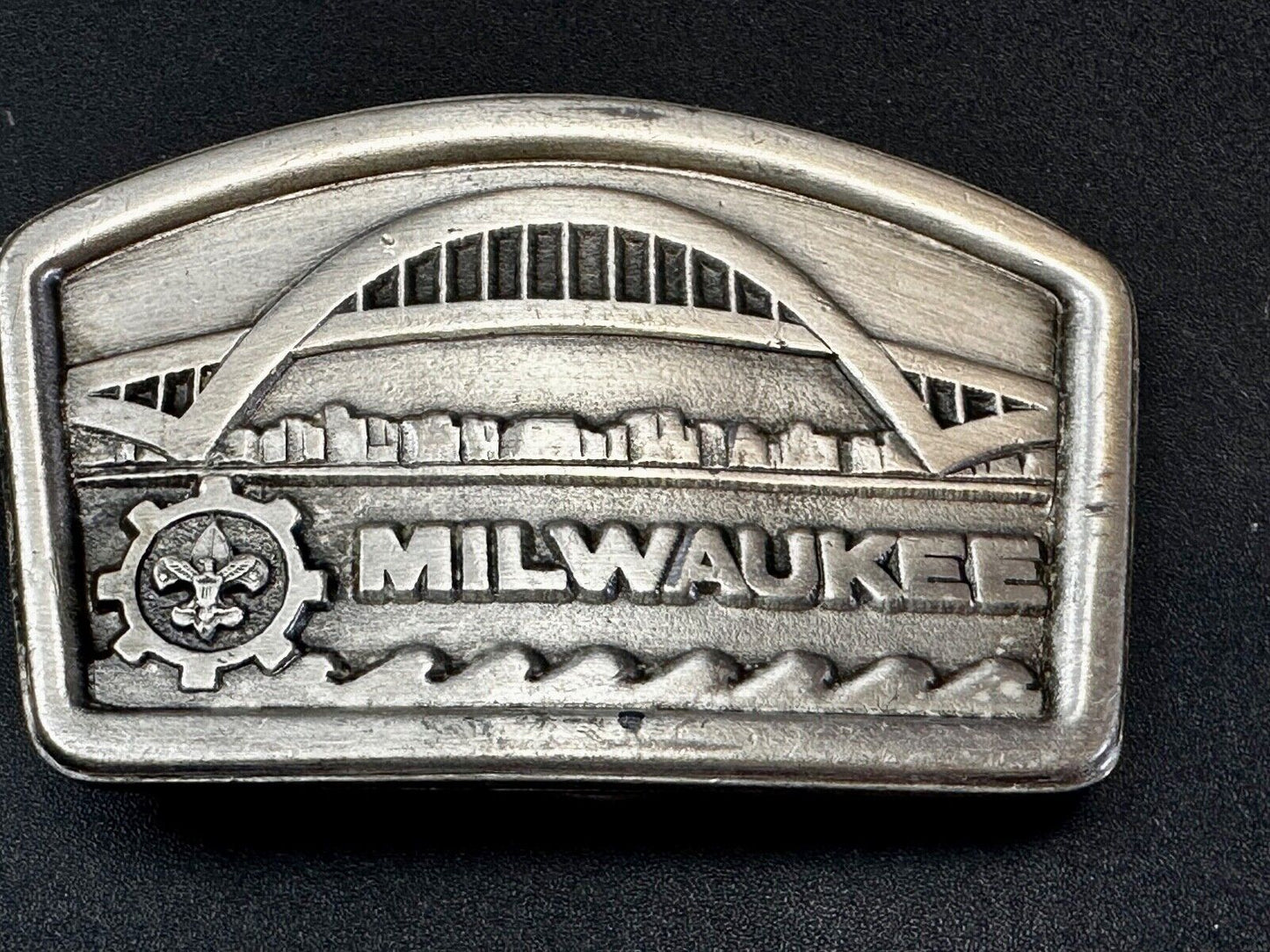 Be Prepared Do a Good Turn Daily Milwaukee Country Council BSA 1983 Belt Buckle