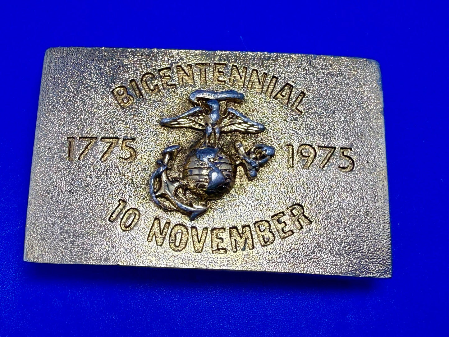 US Marine Corps Bicentennial 1775-1975 November 10 Commemorative Belt Buckle