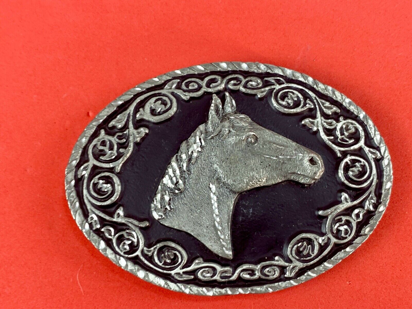 1997 horse bust head western belt buckle CSSC DC 9002