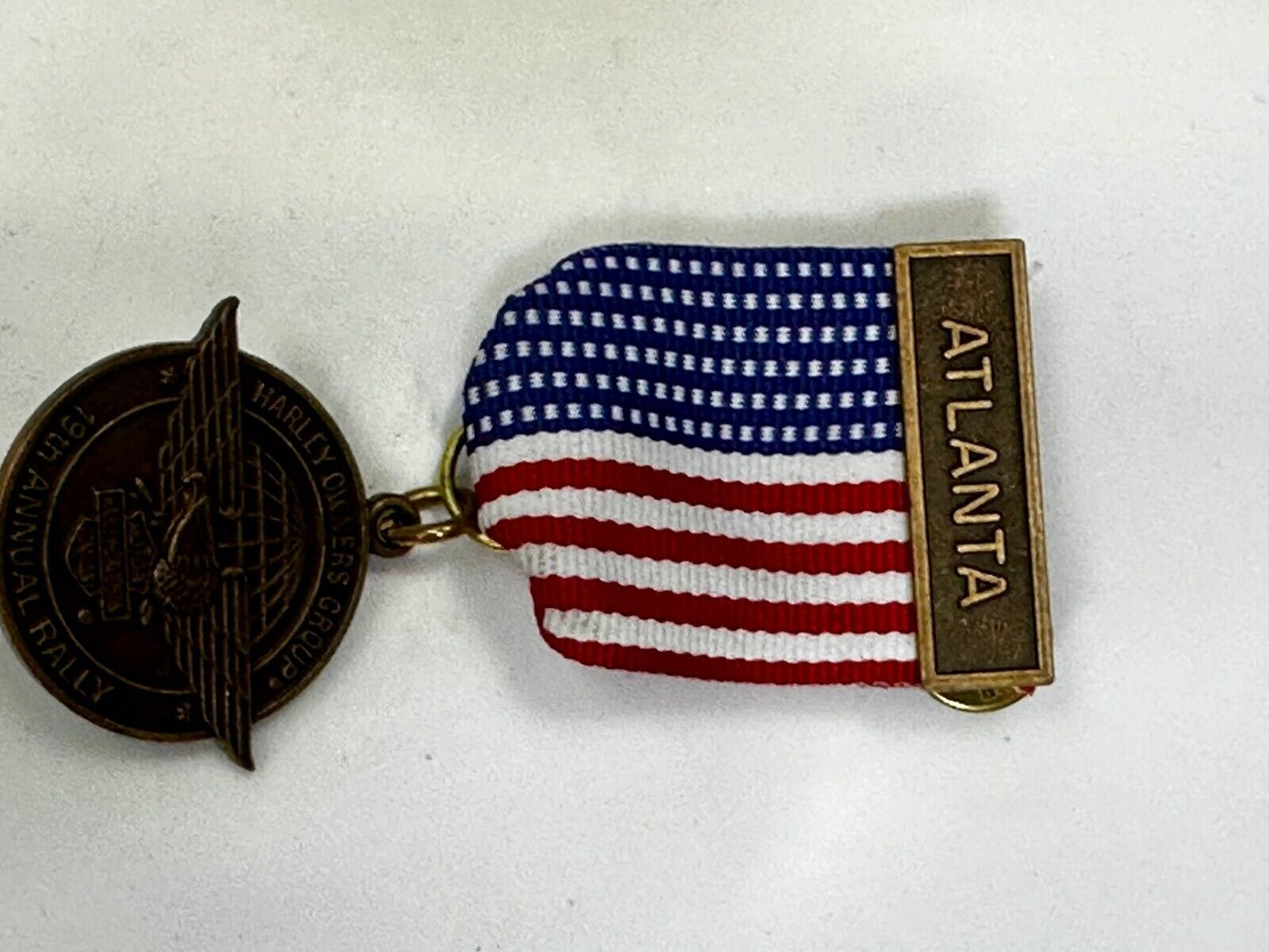 Atlanta 19th Annual Bike Rally Medal Pin Award Harley Davidson Owner Group HOG