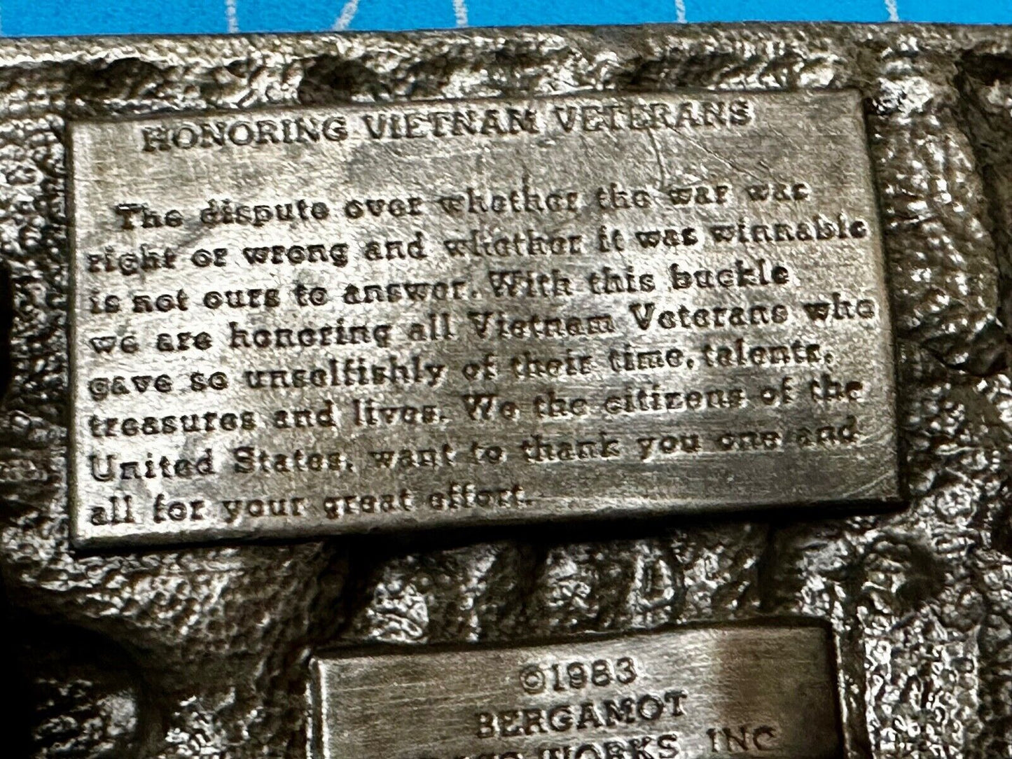 Vietnam Veteran Vintage 1983 Bergamot Belt Buckle