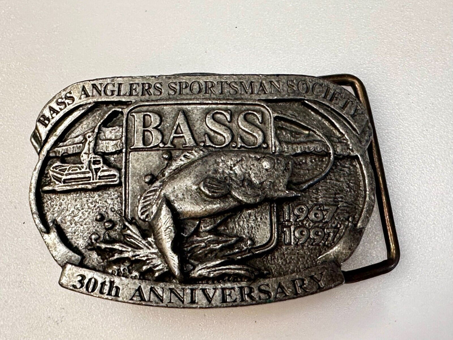 Bass Anglers Sportsman Society 30th Anniversary Club Belt Buckle