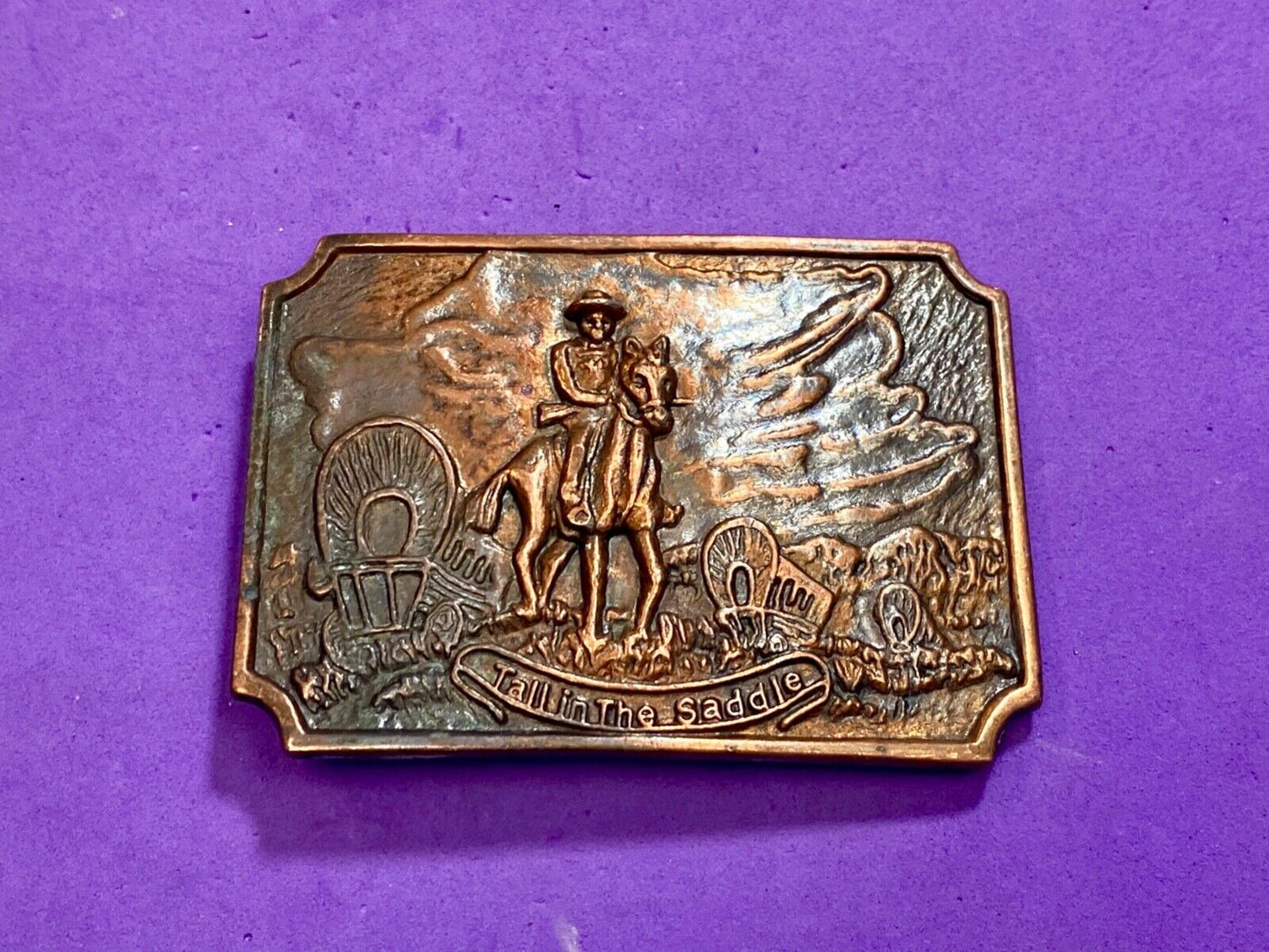 Tall in the Saddle - Western Horse and Cowboy way of life! belt buckle