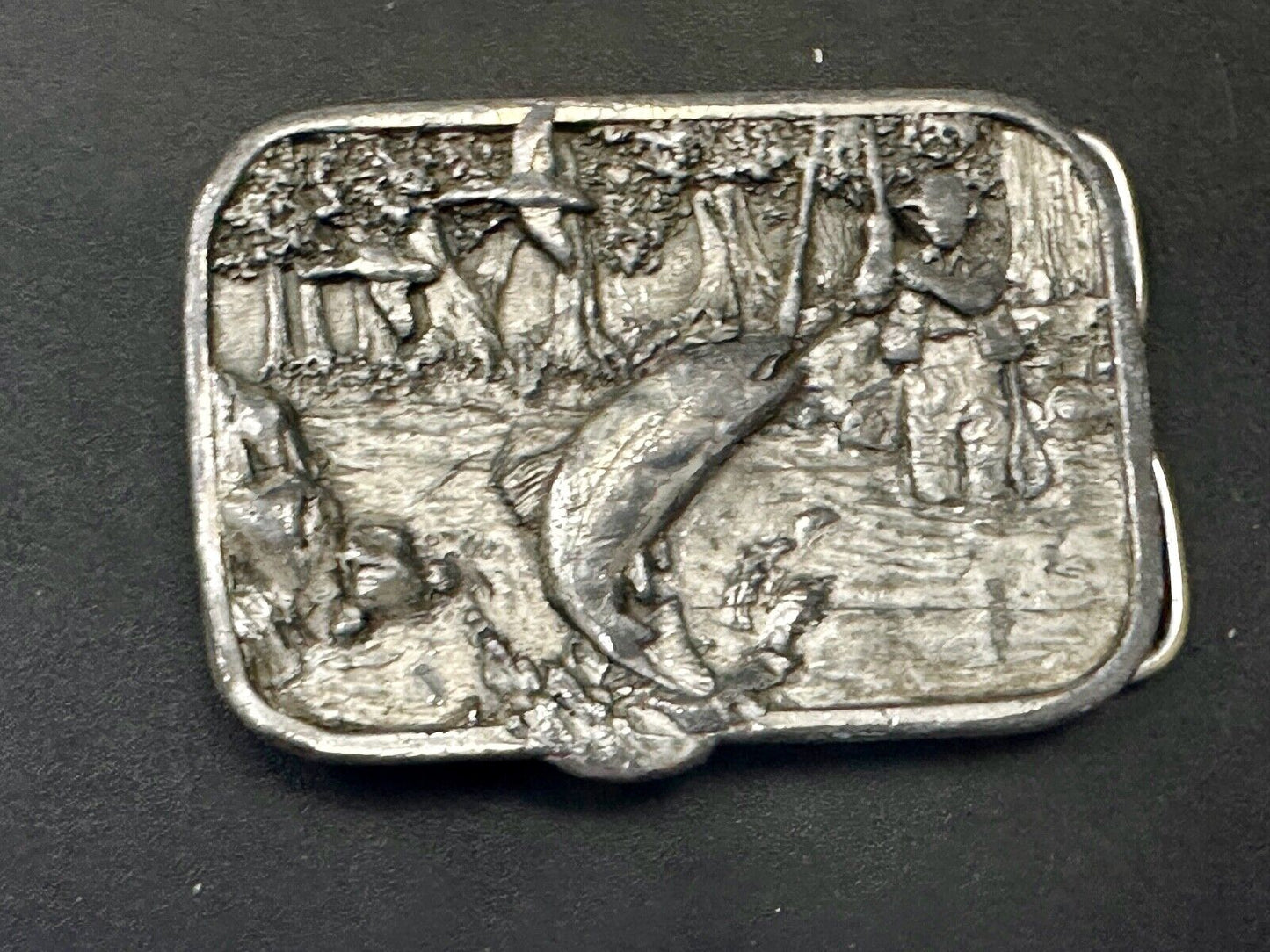 The Thrill of Fishing Vintage 1982 Siskiyou Fish Commemorative Belt Buckle