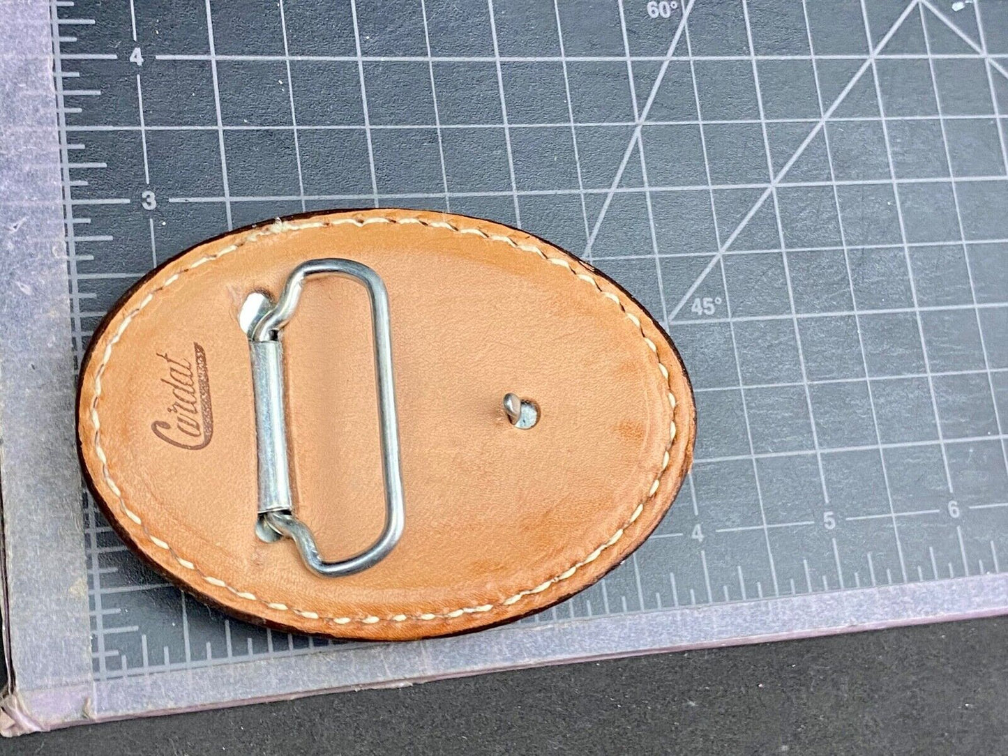 Vintage Cardat leather belt buckle with Country and Western Couple Dancing