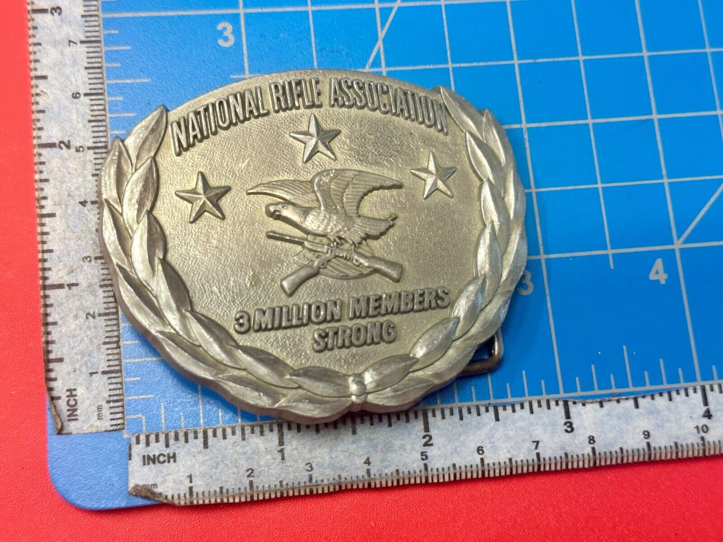 3 Million Members Strong National Rifle Assn NRA Membership belt buckle