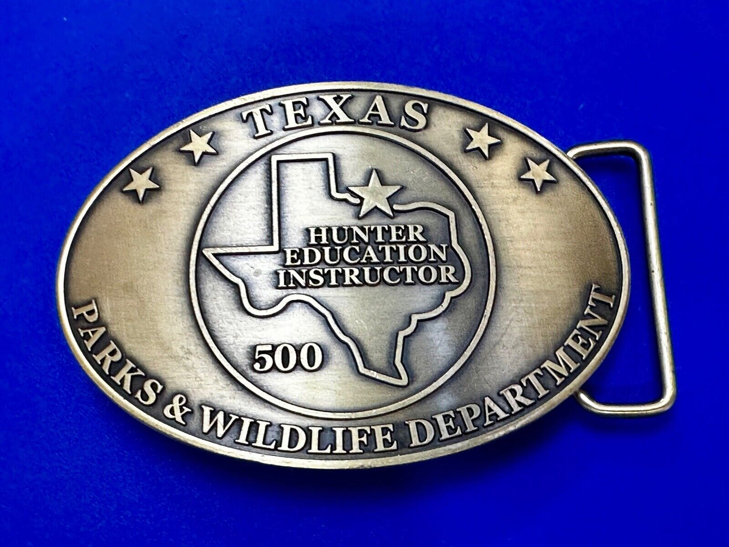 Texas Hunter Education Instructor 500 Parks & Wildlife Dept Belt Buckle