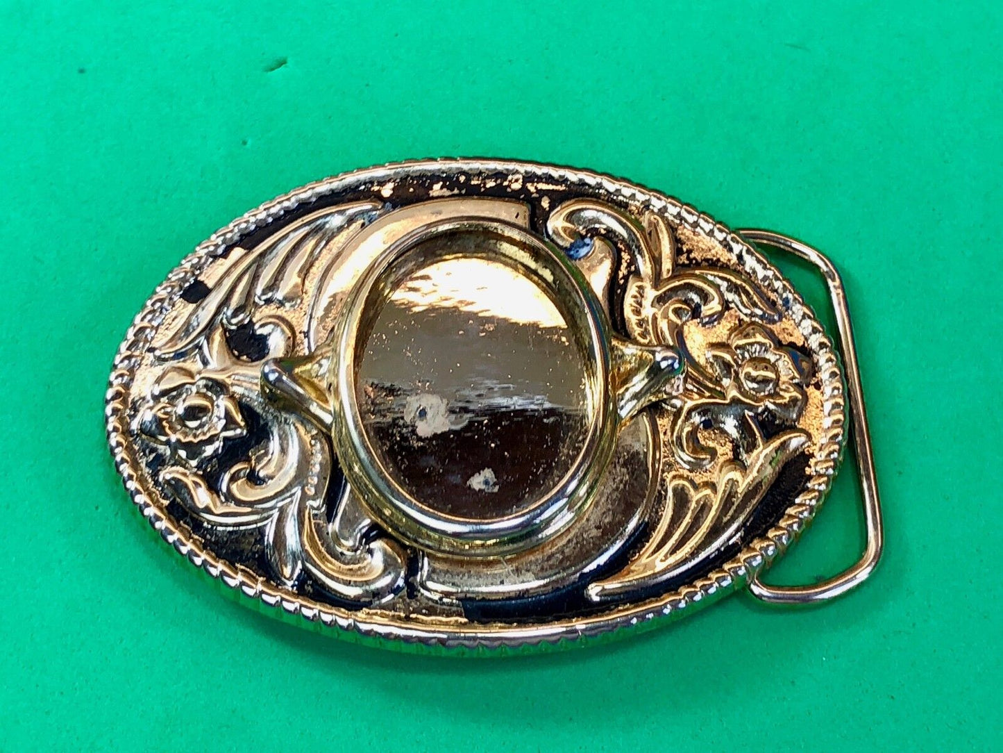 USA Made Beautiful Western Stone? centerpiece Dress belt buckle