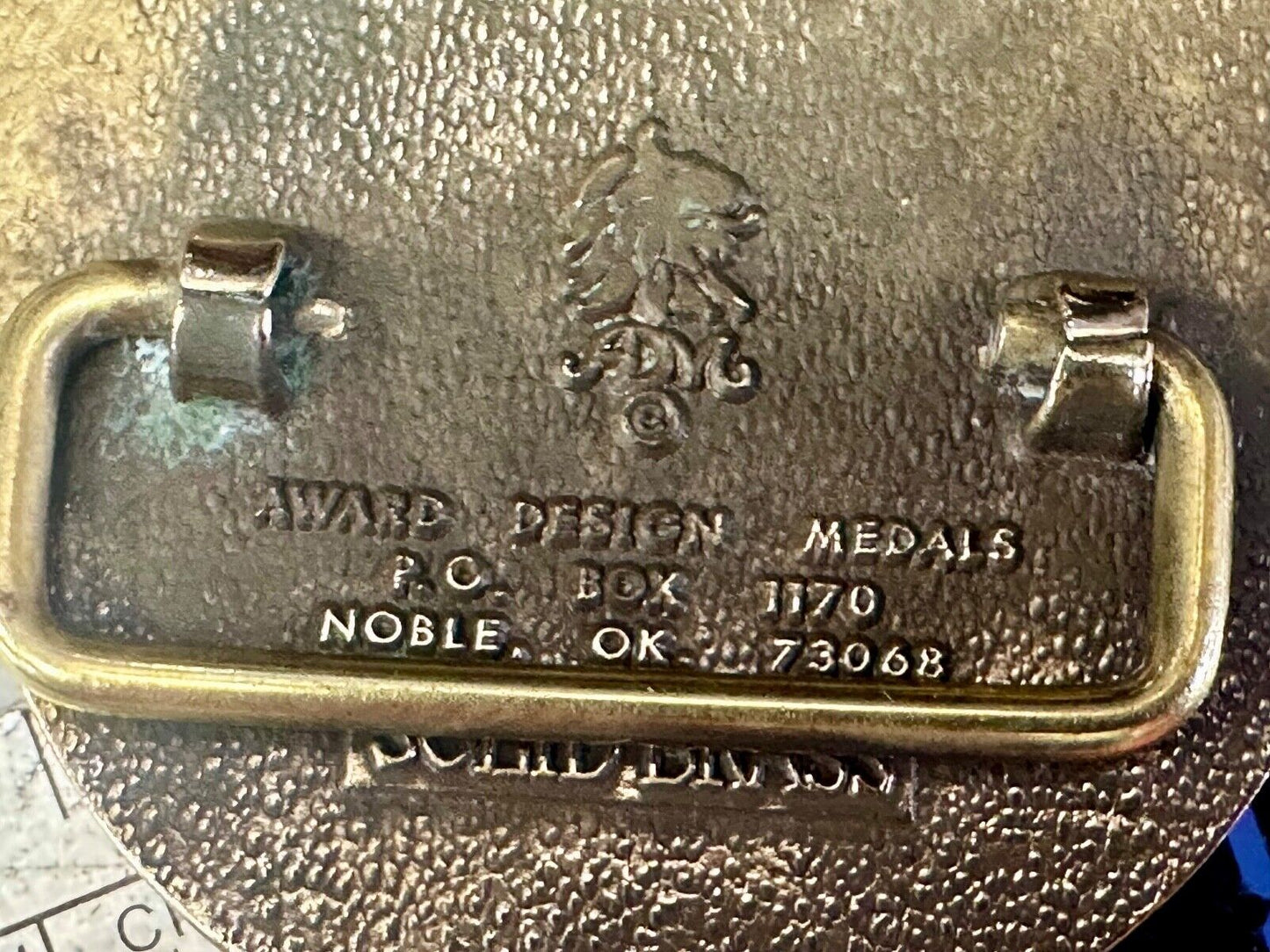 Texas Weatherford Main Street - vintage 1987 LIMITED ADM solid brass belt buckle