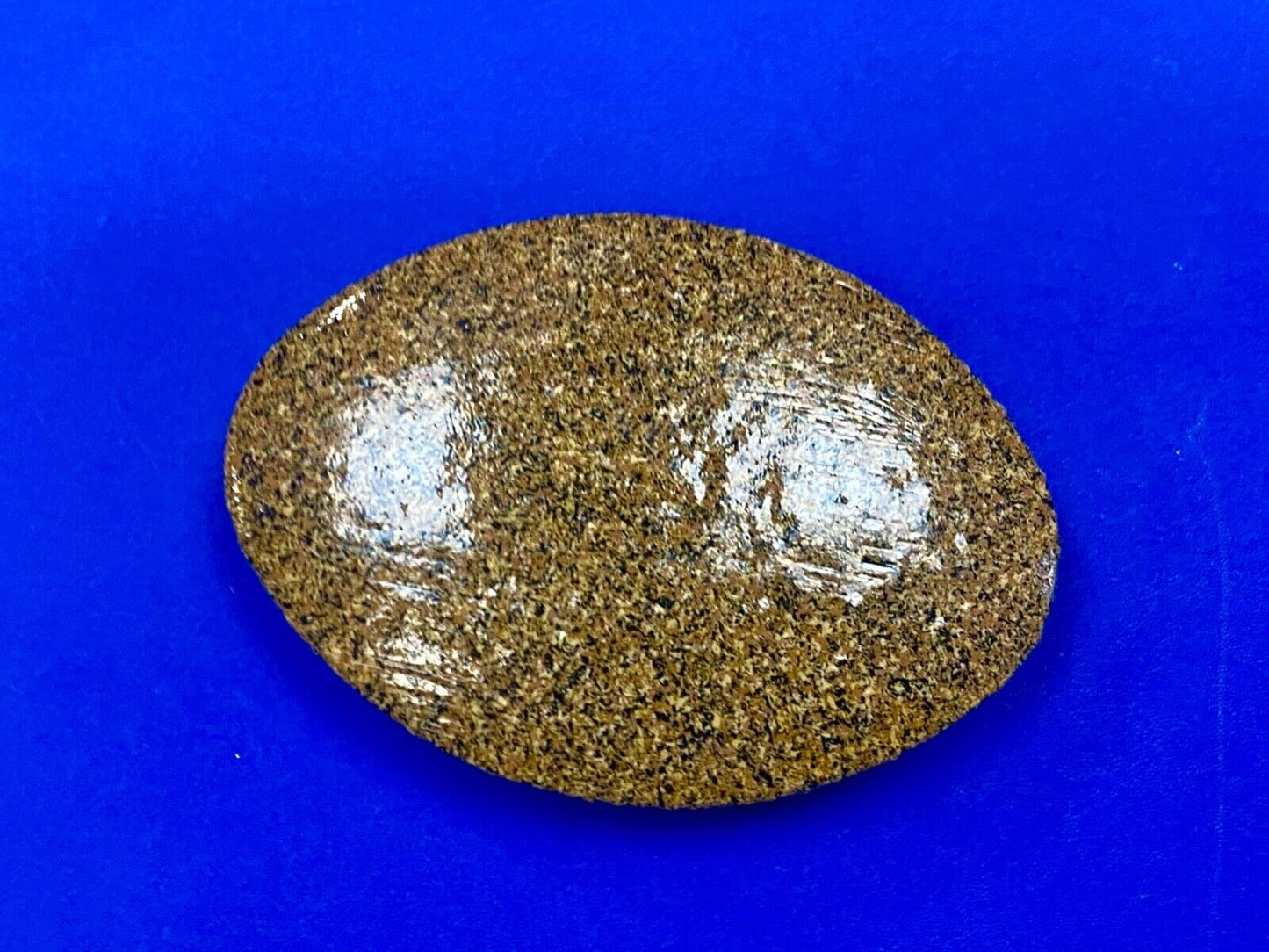 Artisan Half Egg shaped oval Brown Textured painted belt buckle