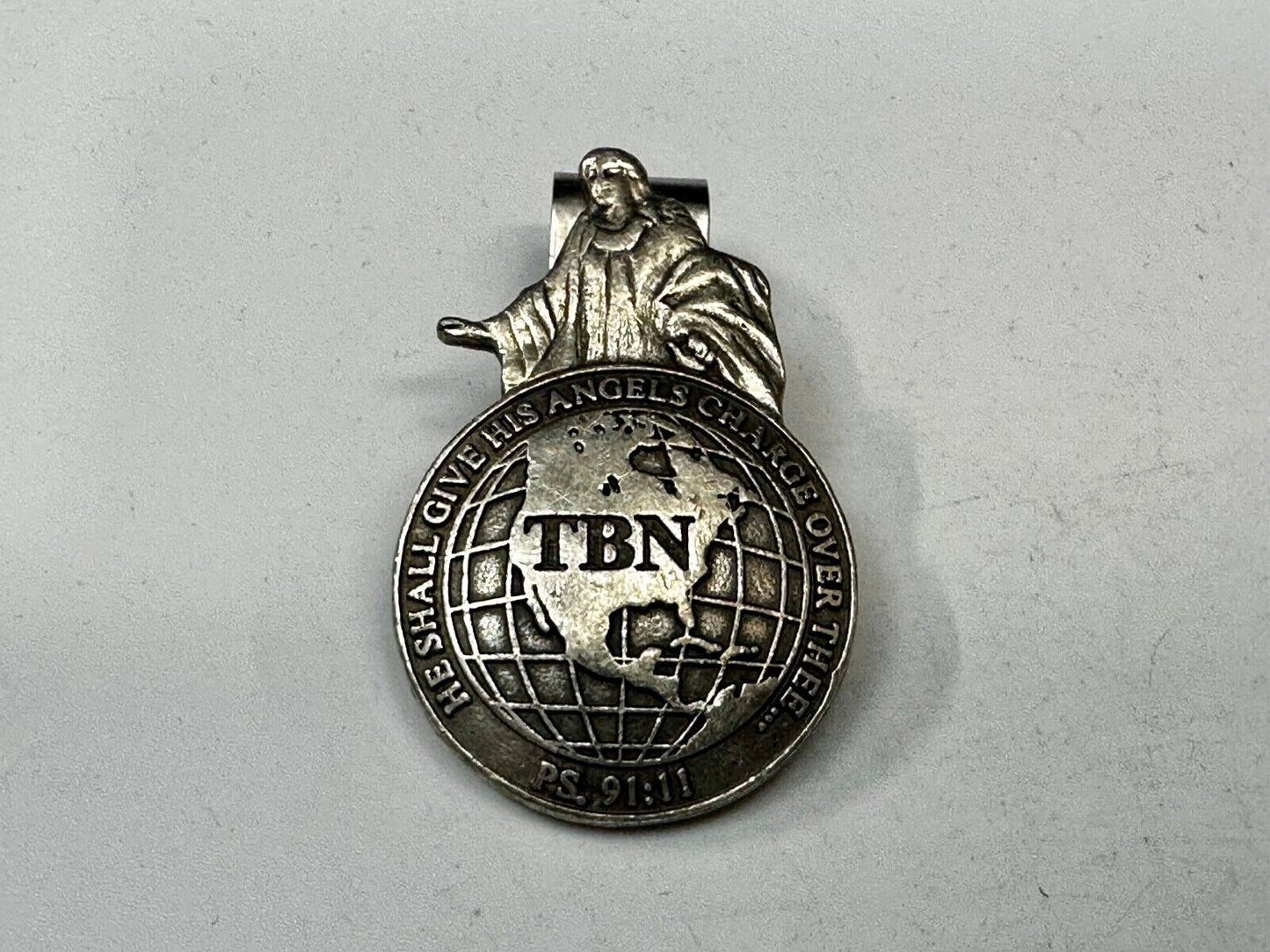 TBN Religious Money Clip - He Shall Give His Angels Charge Over Thee Scripture