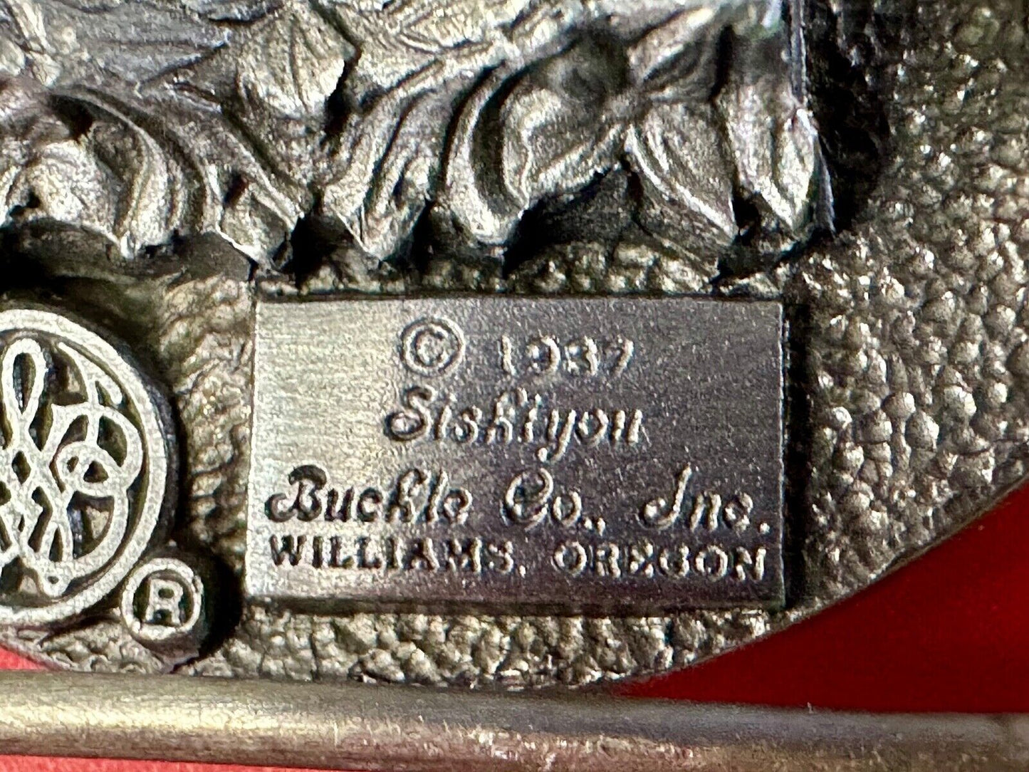 Ames Eagle Lawn and Garden Tools vintage 1987 Siskiyou belt buckle