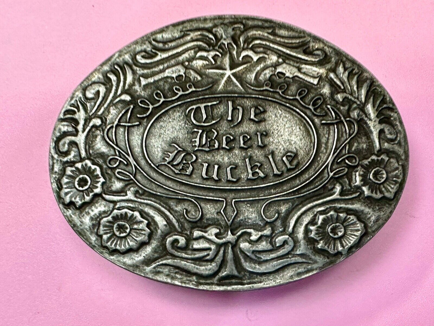 Bev Buckle The Beer Buckle Beverage Can Holder USA made Belt Buckle