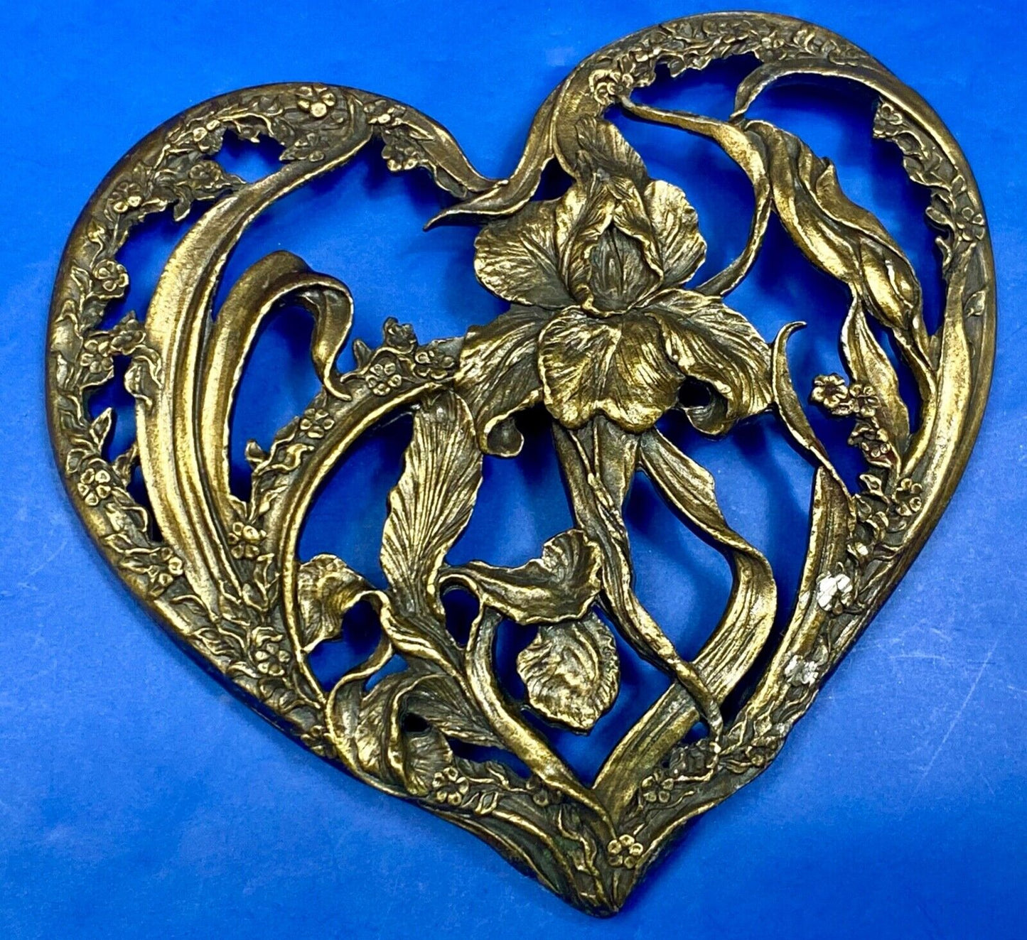 1989 Rawcliffe Pewter Lillie Heart Shape Potpourri Lid Pc 2912
