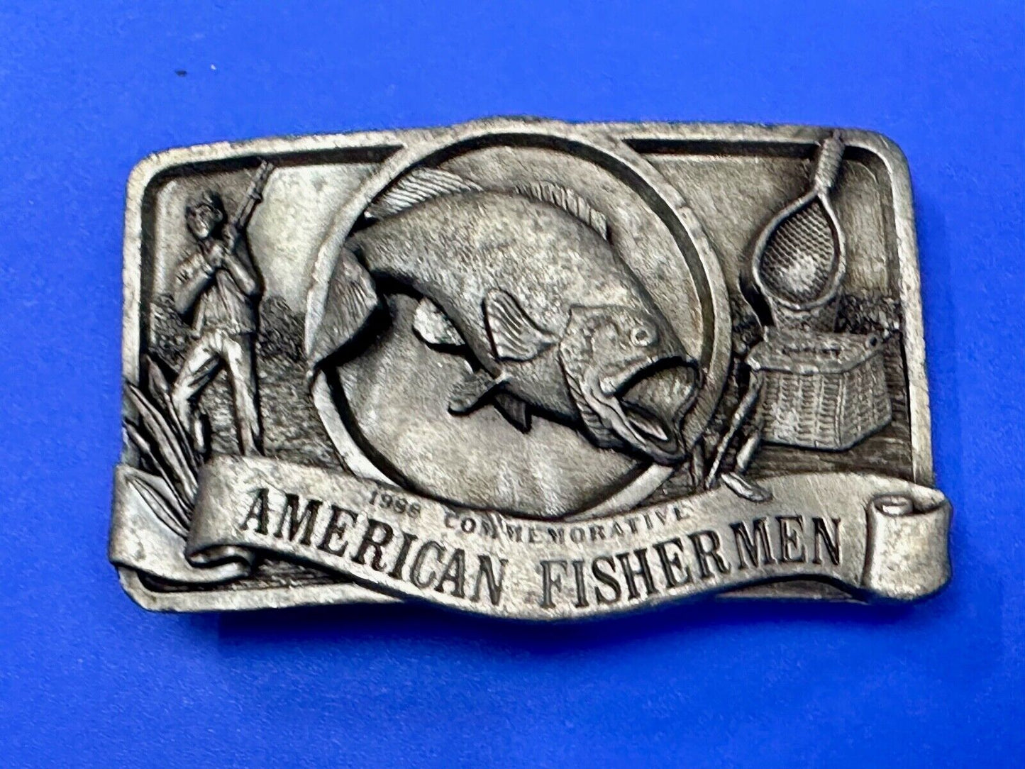 1988 American Fisherman Commemorative Arroyo Grande Fish Sport belt buckle
